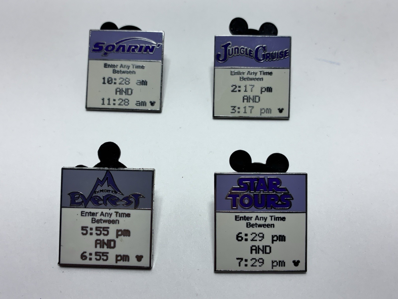 Disney Pin WDW 2008 Hidden Mickey *Fastpass* Set 4 Of 5