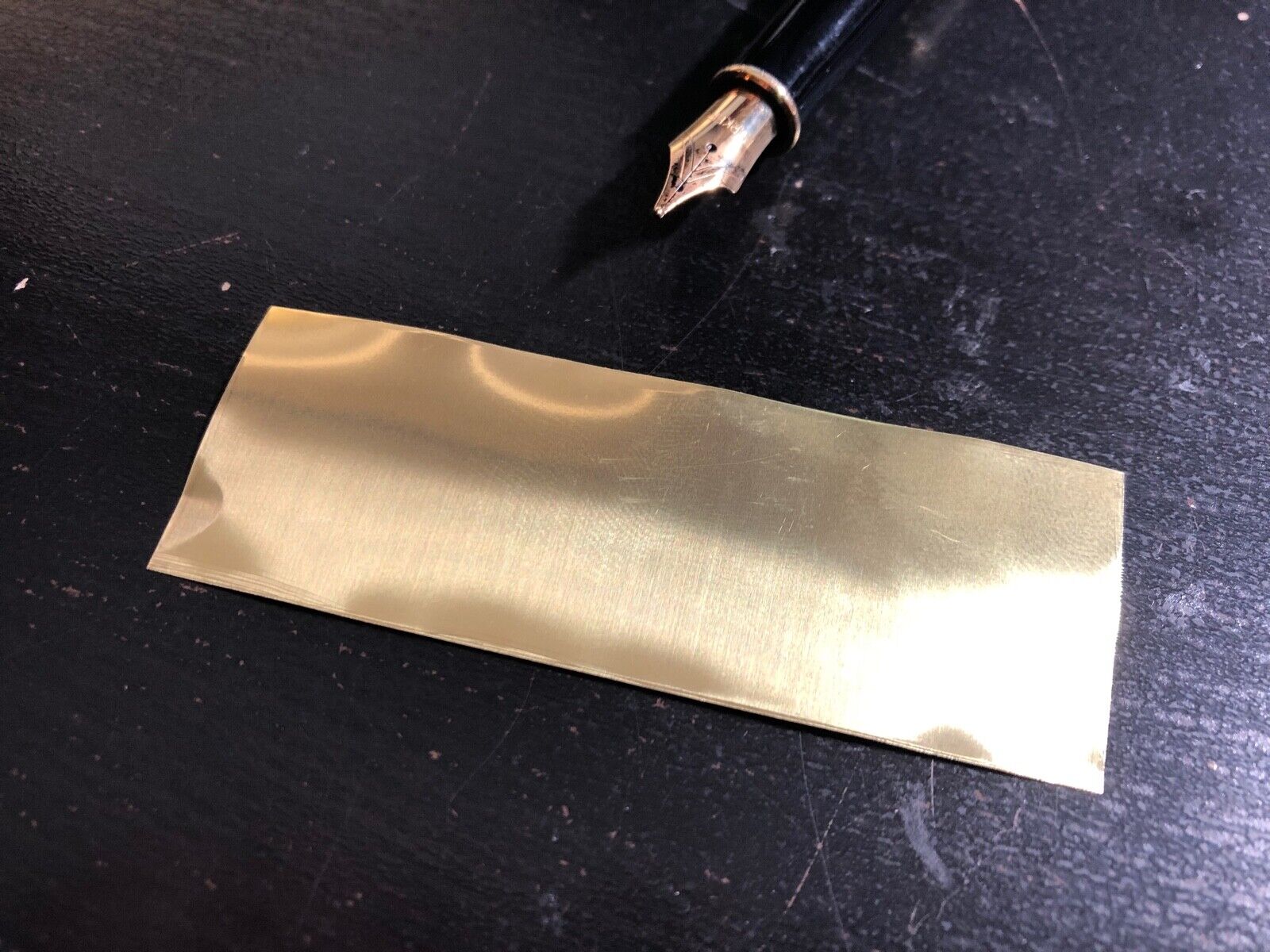 Brass Fountain Pen Tuning Shim .002 Gauge .051mm