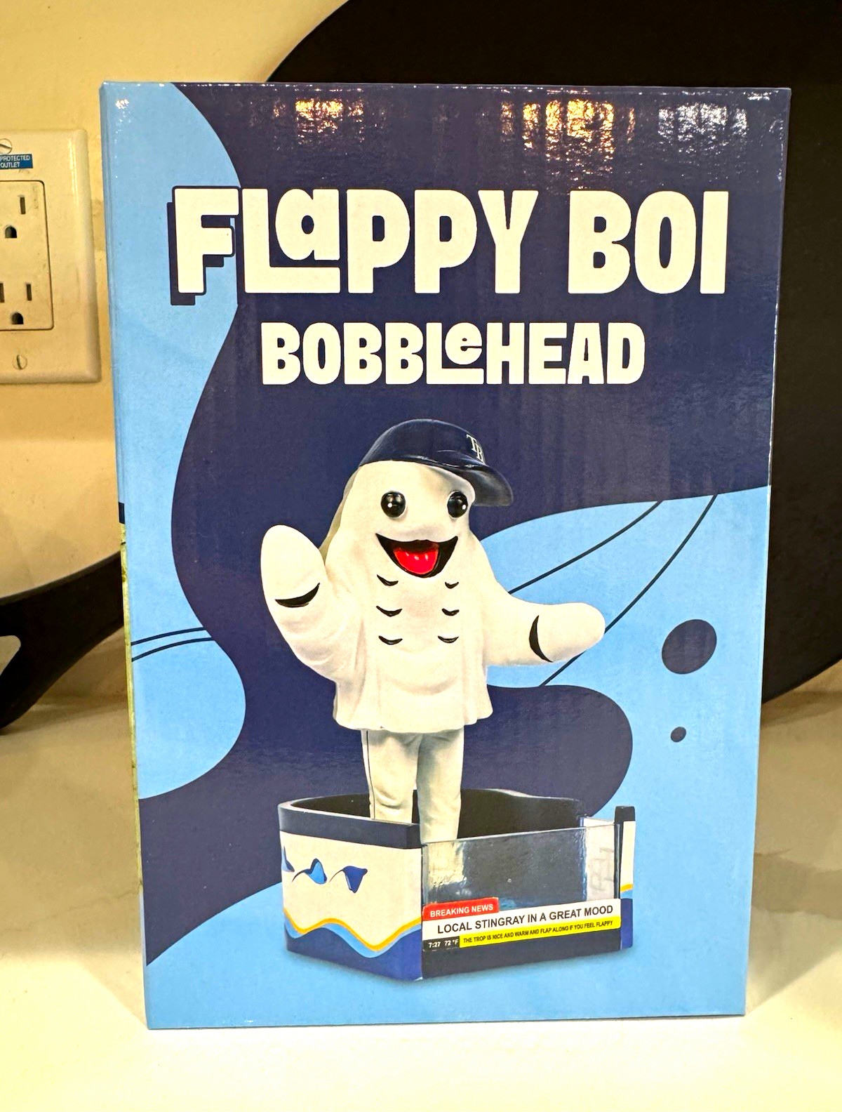 Tampa Bay Rays Flappy Boi Bobblehead Boxed Plastic Figure White/Blue MLB