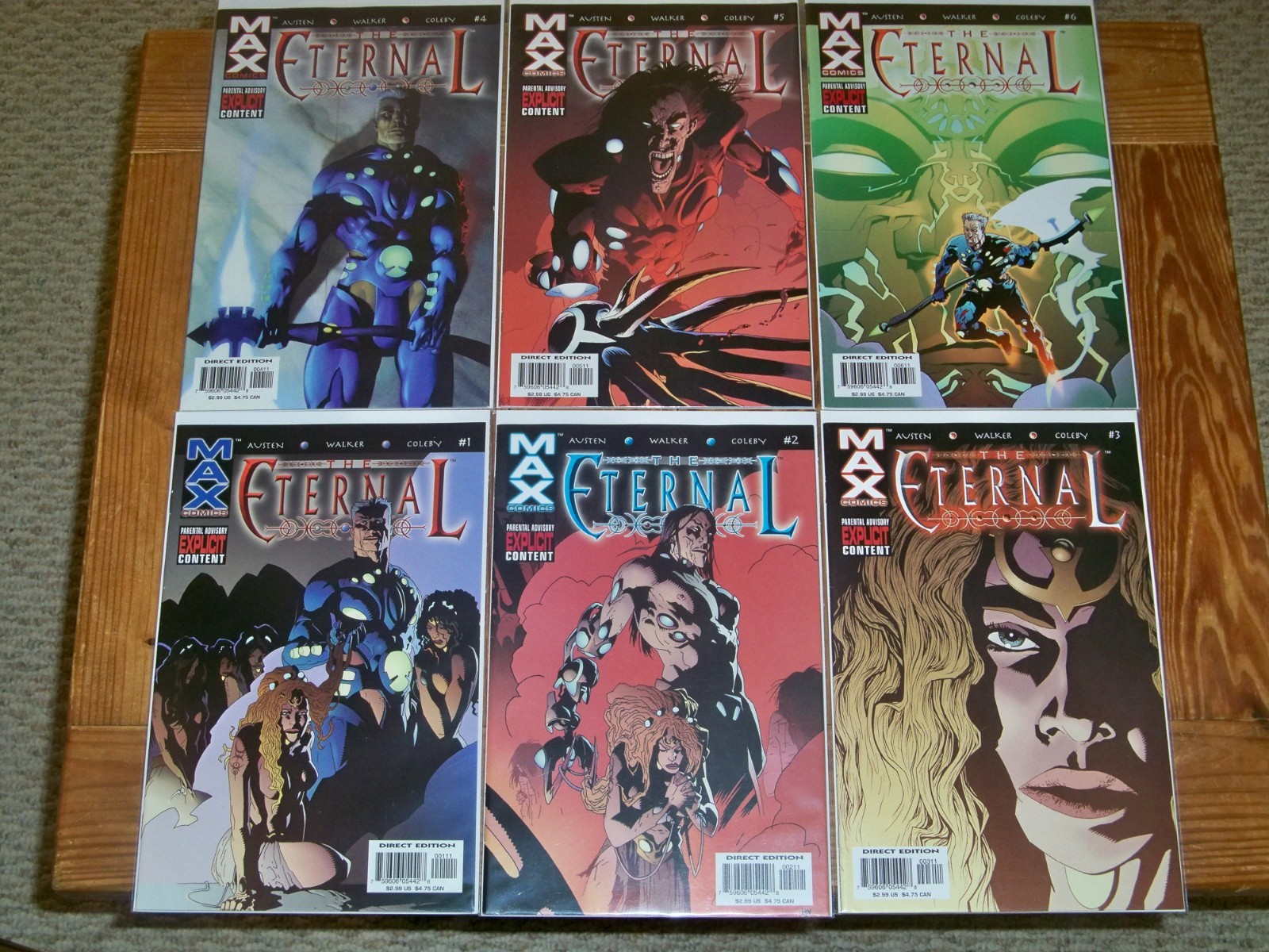 THE ETERNAL -- 1 2 3 4 5 6 -- Marvel MAX Mature Comics -- 1-6