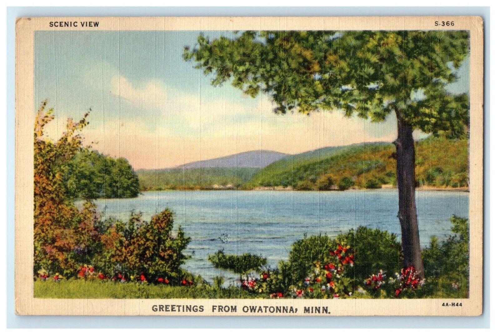 c1940s Greetings from Owatonna Minnesota MN Vintage Unposted Postcard c1940s Greetings from Owatonna Minnesota MN Vintage Unposted Postcard
