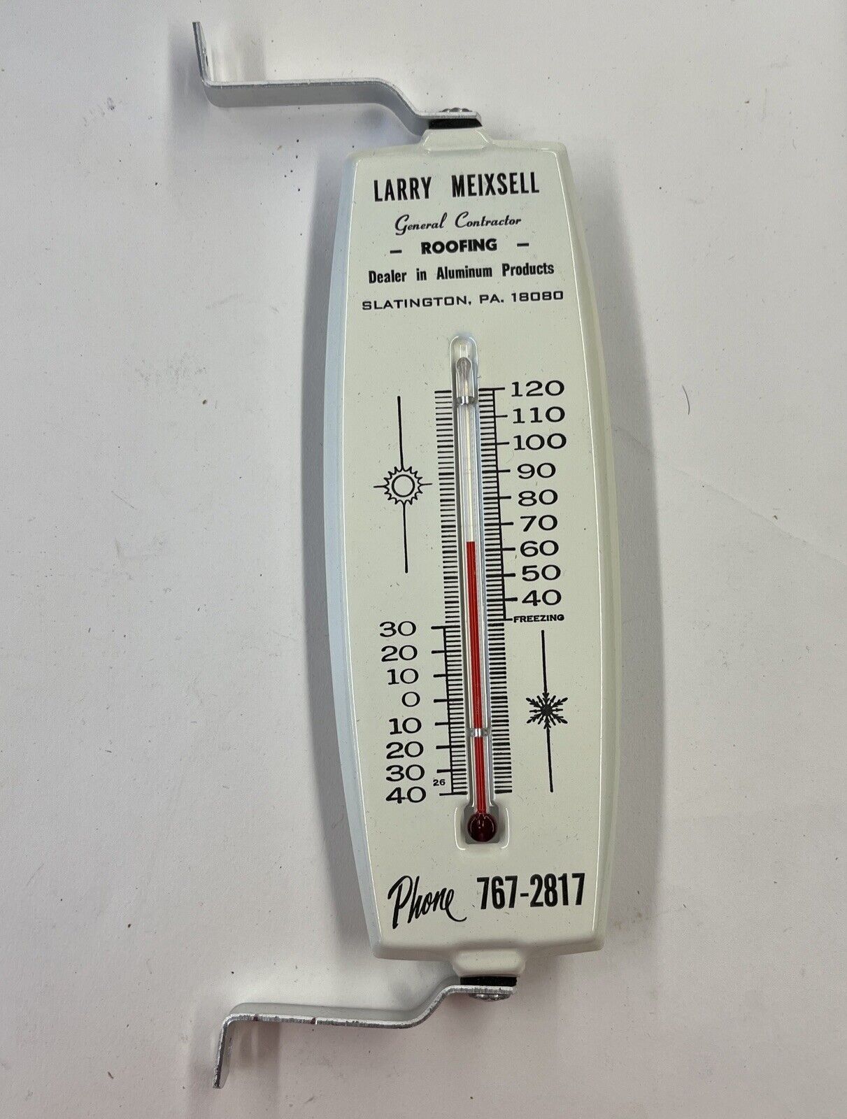 Outdoor Thermometer Larry Meixsell General Contractor Roofing in Slatington PA