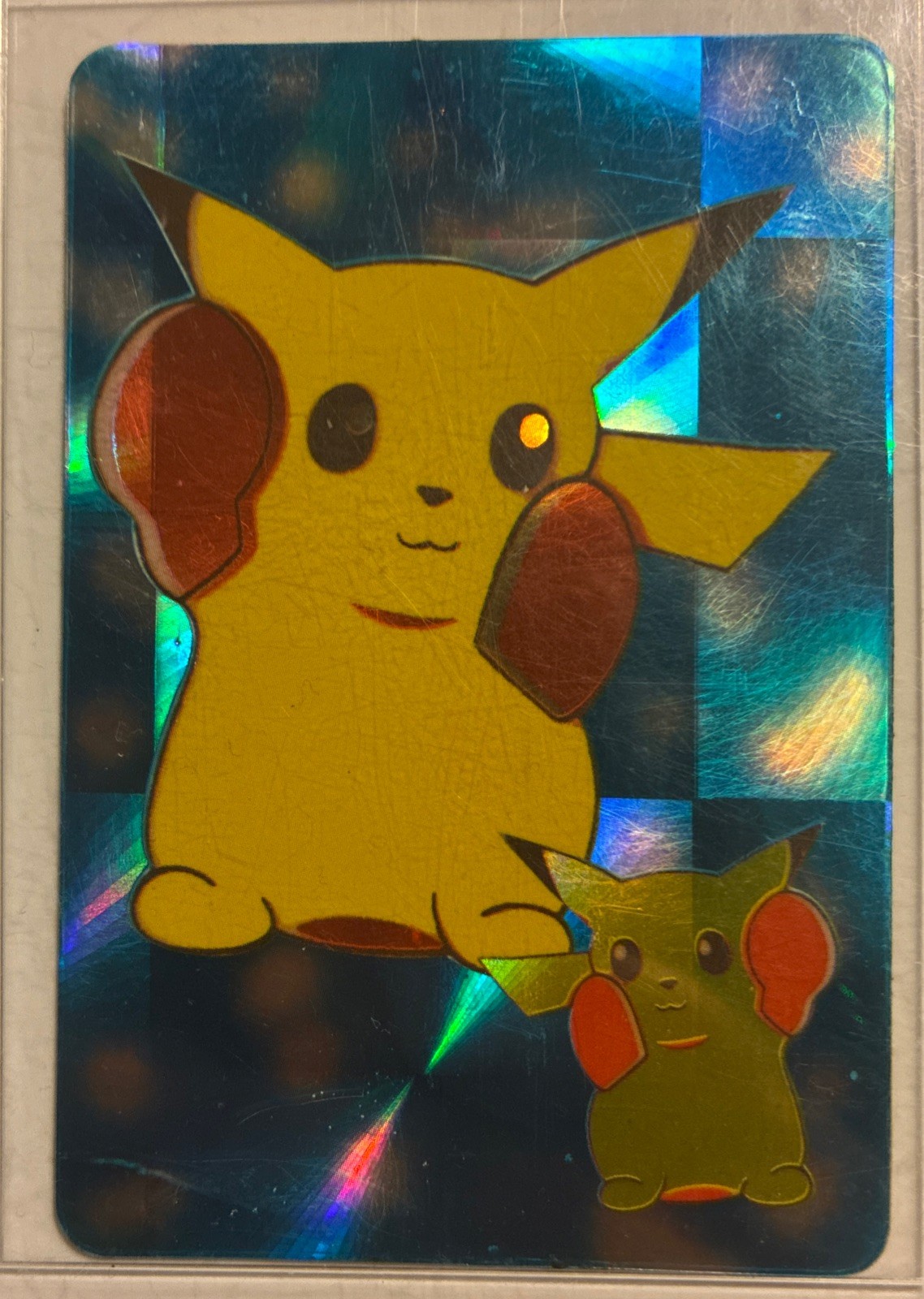Vintage 1999 Bandai Pokemon Anime Collection #52 Boxing Pikachu Prism Vintage 1999 Bandai Pokemon Anime Collection #52 Boxing Pikachu Prism