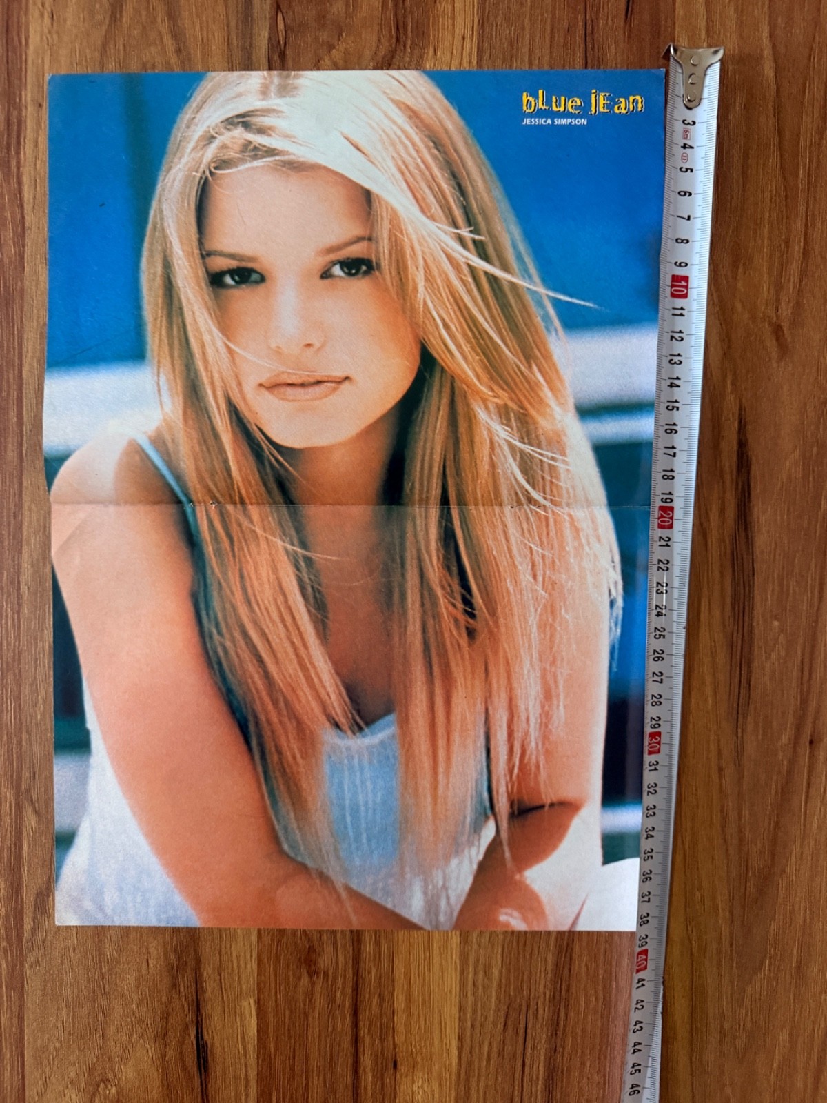 Jessica Simpson Johnny Depp Double Sided Poster Blue Jean Magazine Rare