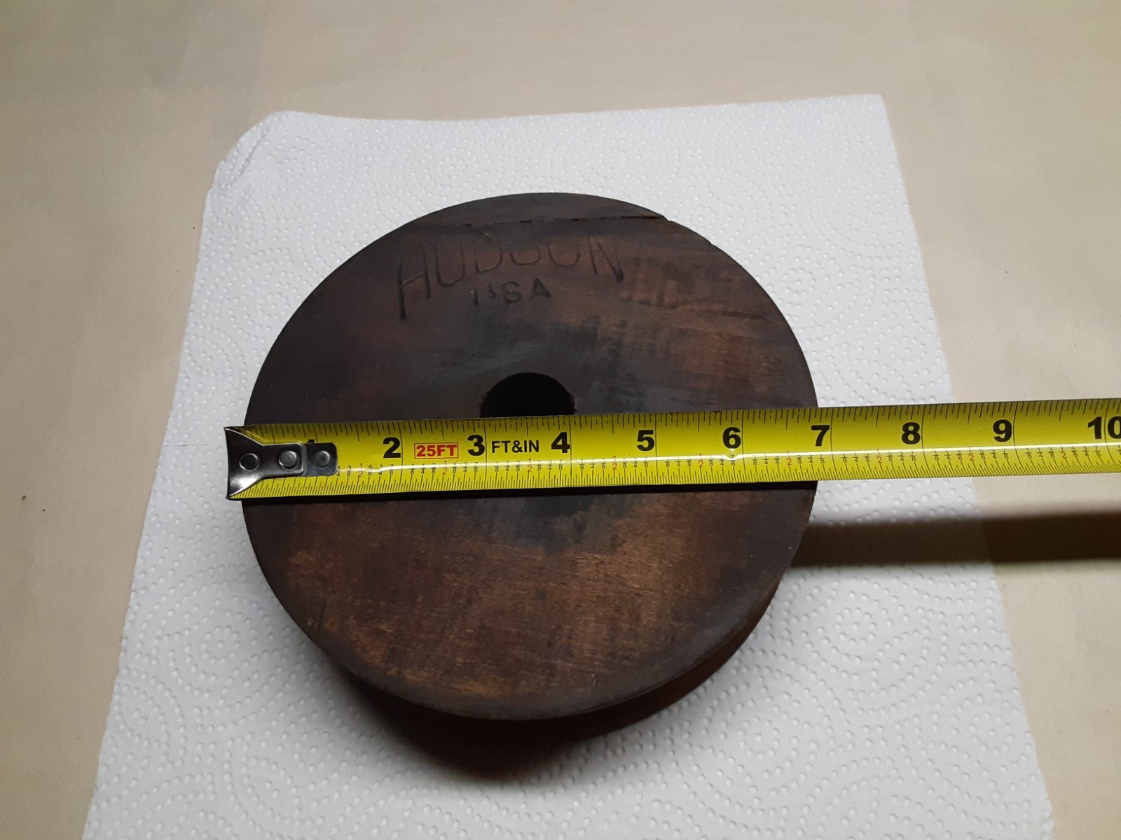 Vintage 7 inch wood hay rope pulley