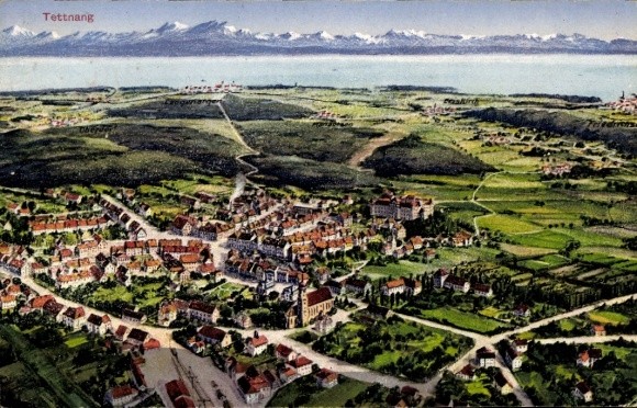 Postcard Tettnang in Württemberg, aerial view of mountains in... - 4948582