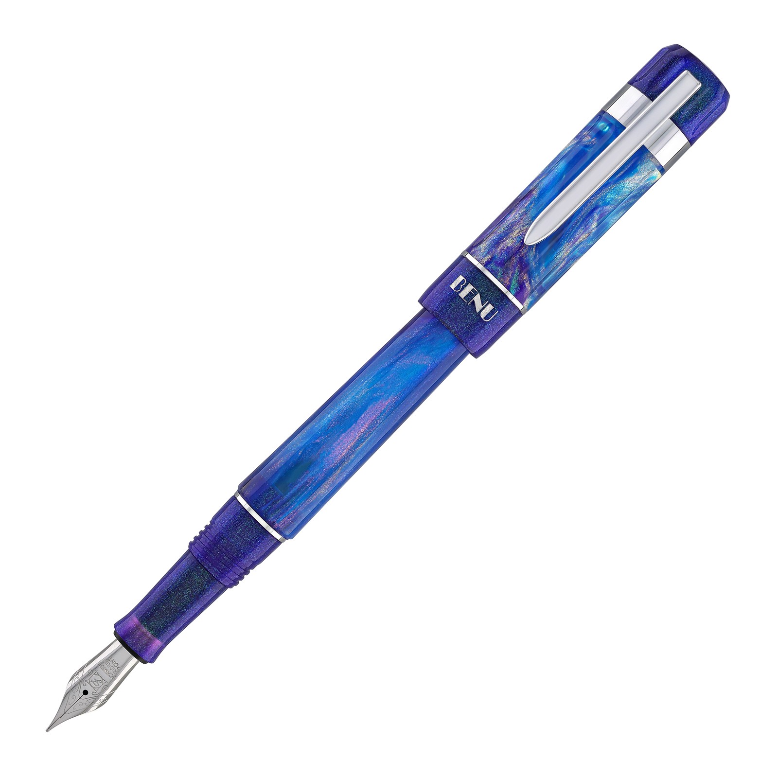 Benu Tribute Fountain Pen in Monet - Broad - NEW in Box