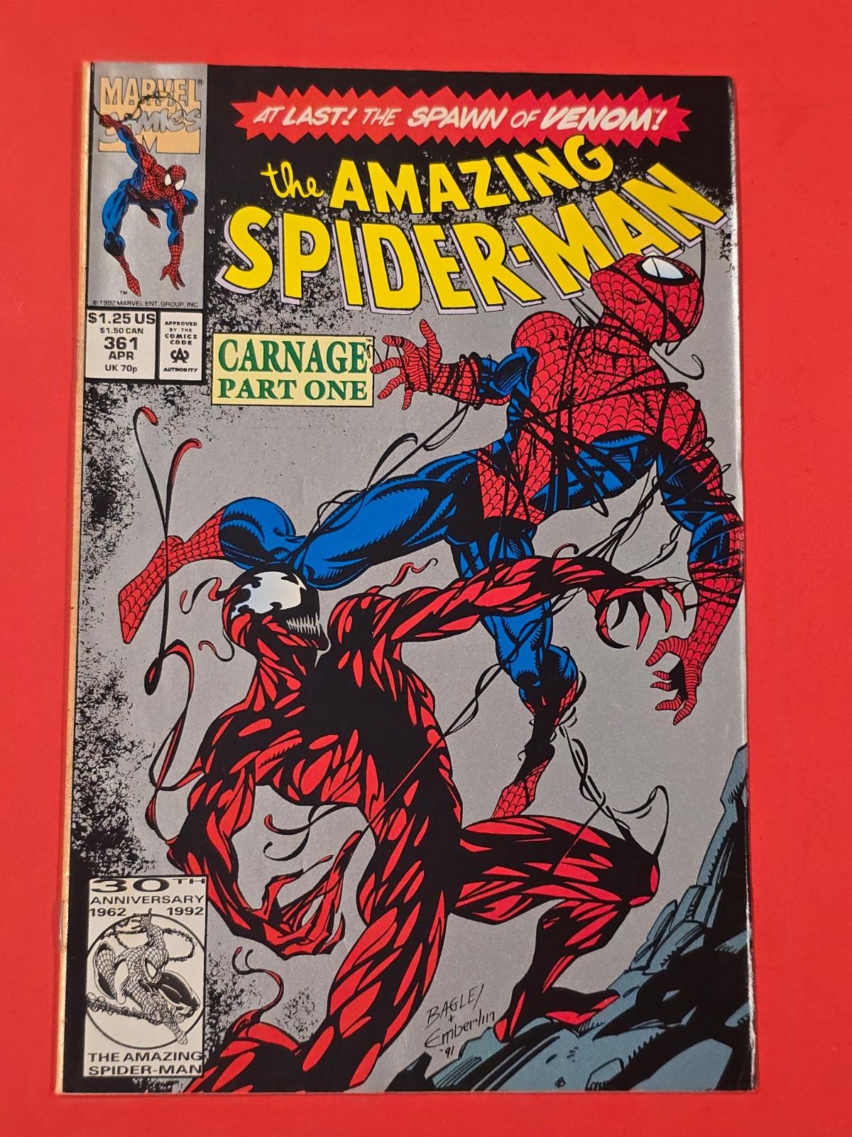 Amazing Spider-Man #361 1992 Marvel Comics Carnage 1st Full Appearance Key Issue