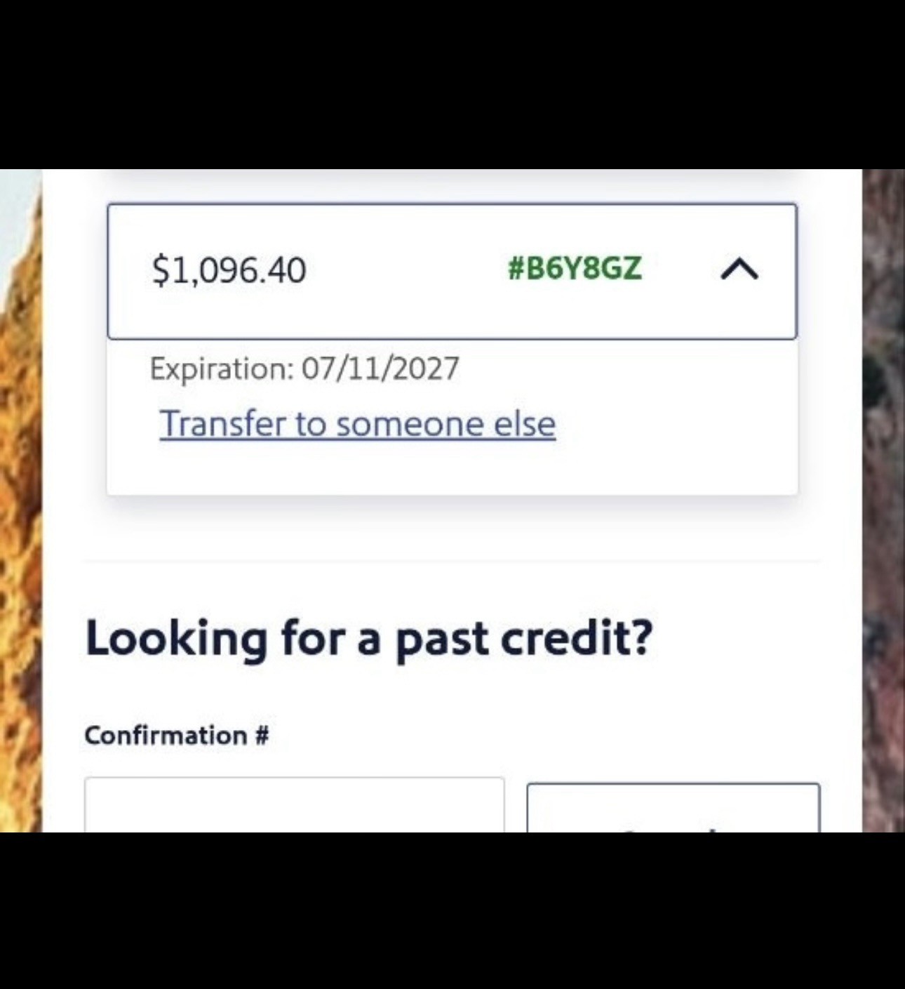 Southwest Airlines $1096.40 Transferable Flight Credit [DIGITAL DELIVERY]