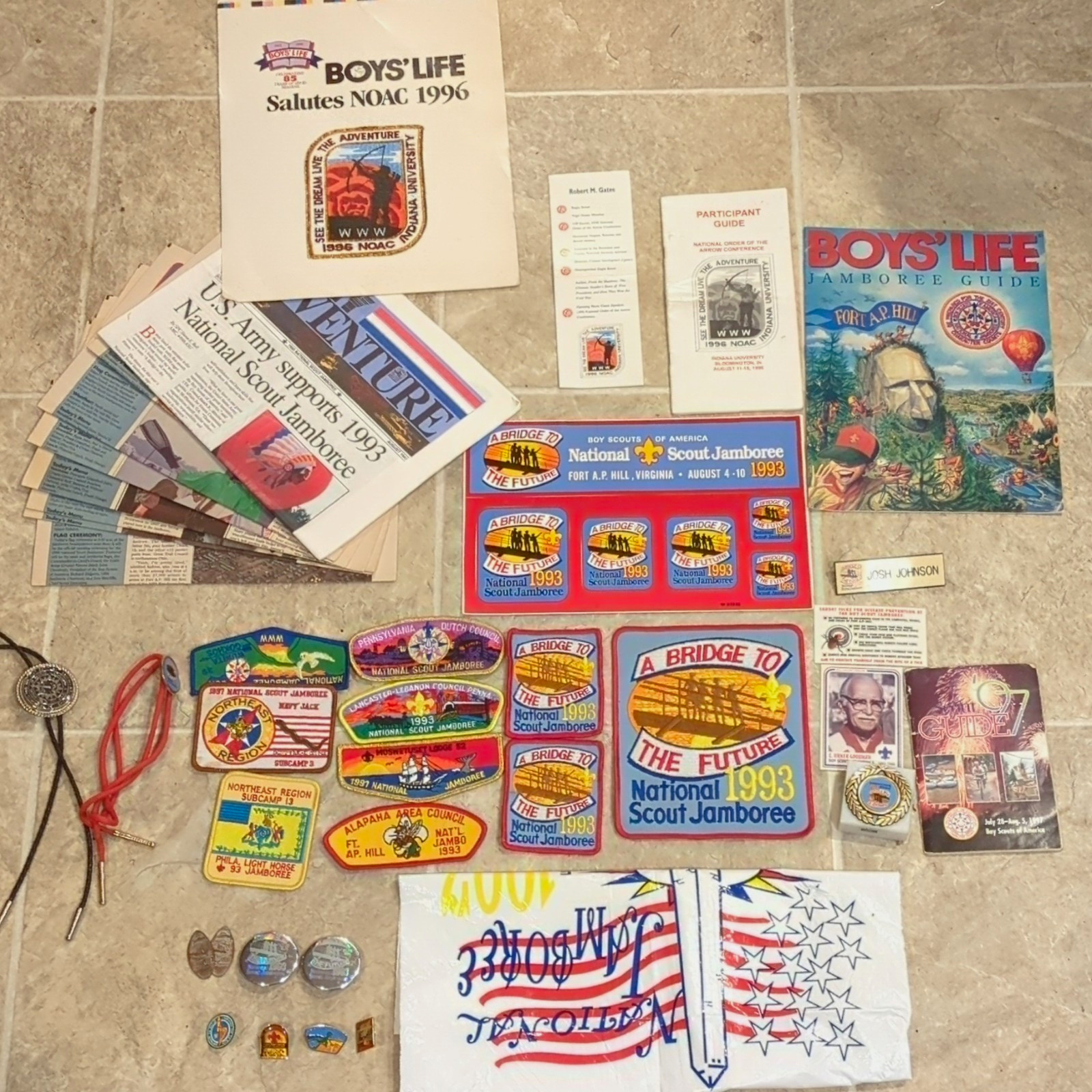 Boy Scouts Mixed Lot Memorabilia 1993-1997 National Scout Jamboree Patches Pins