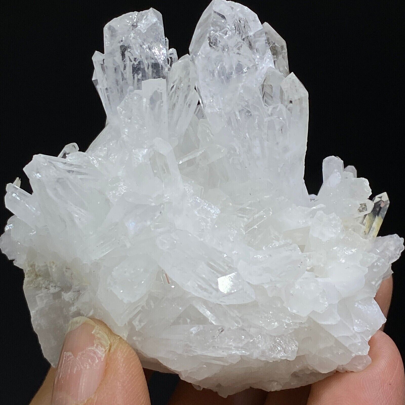 127g Natural White Transparent Crystal Cluster Mineral Specimen/FuJian