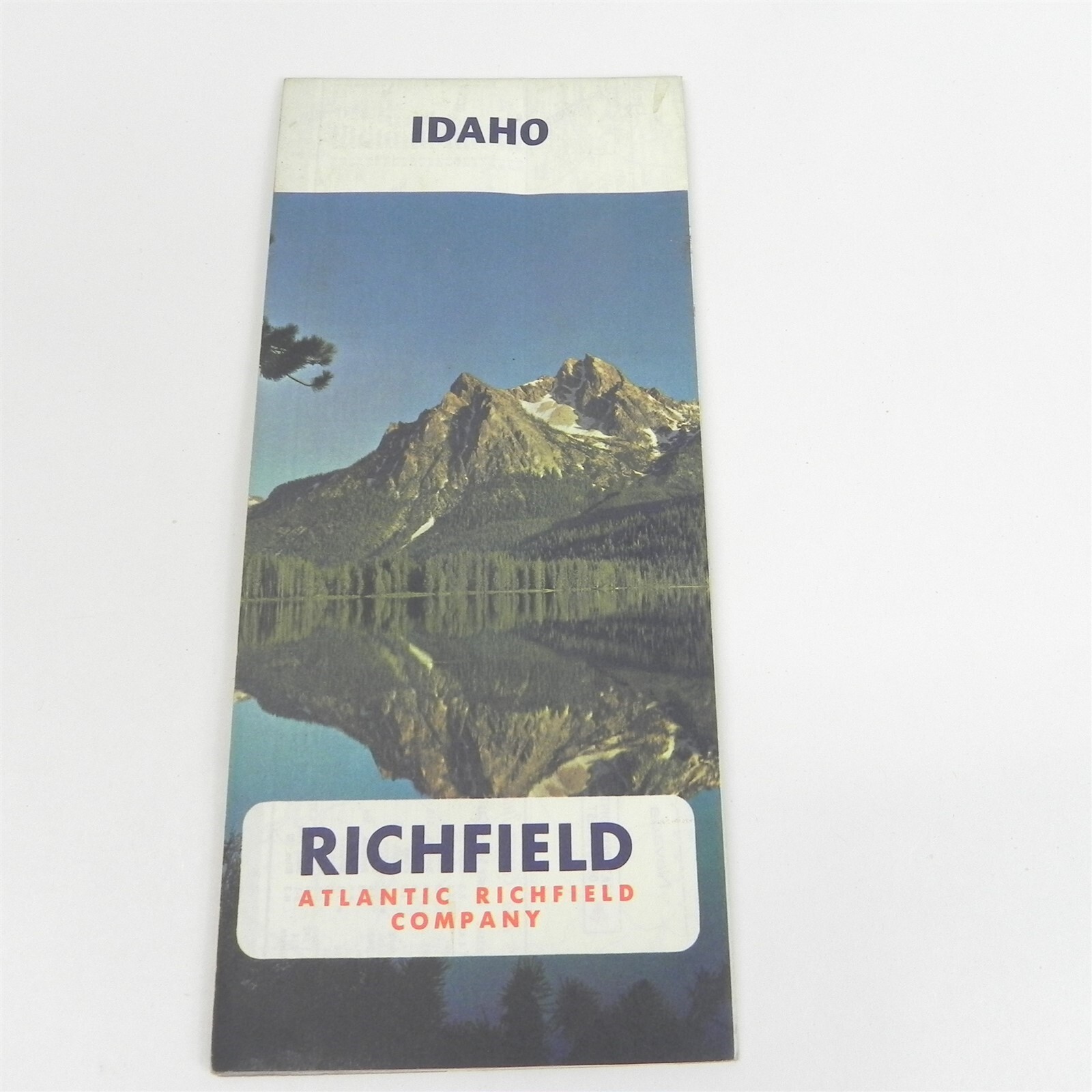 VINTAGE 1966 RICHFIELD ATLANTIC ROAD MAP OF IDAHO TOURING GUIDE GAS OIL PROMO