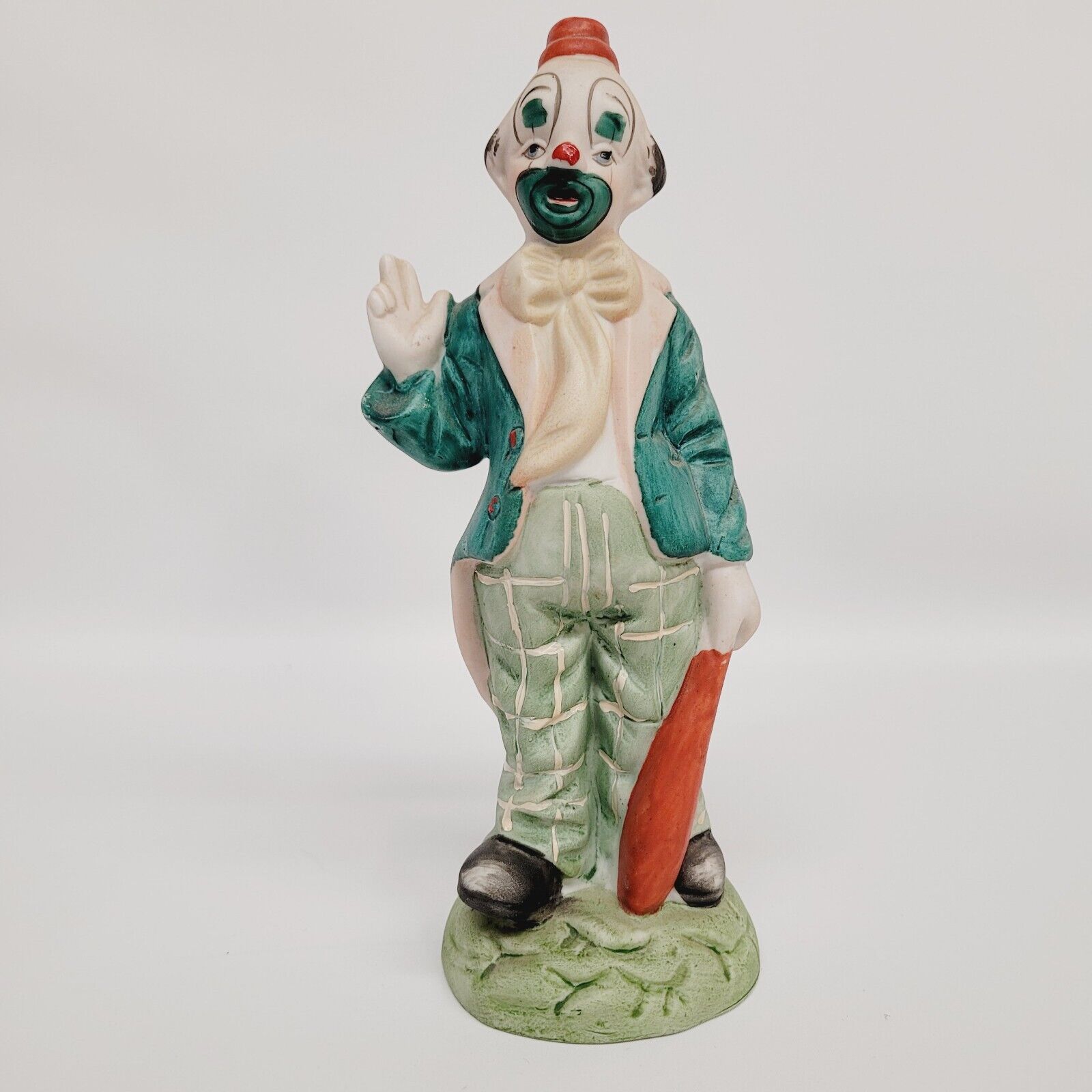 Vintage Clown with Bat Porcelain Figurine 7.5\