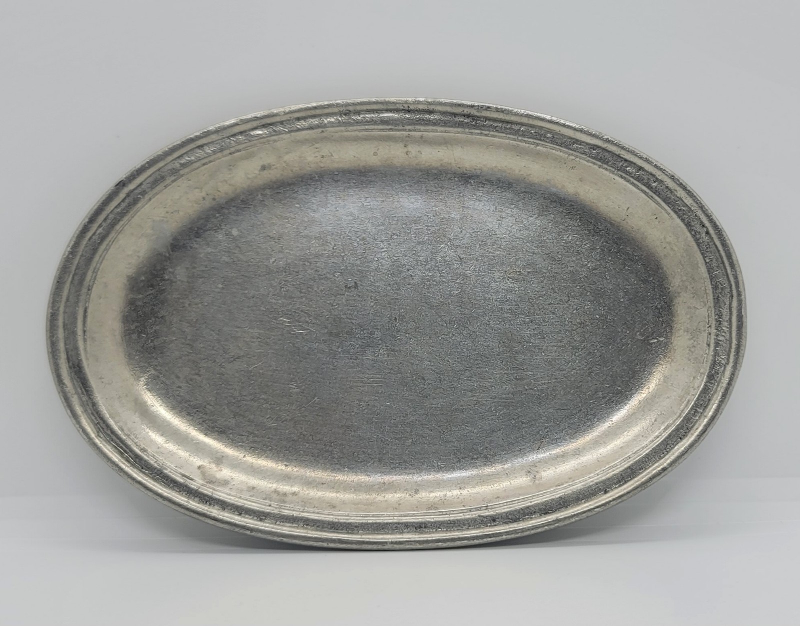 Vintage LABRAZEL Pewter Soap Dish, Bravo Pattern 6 3/8