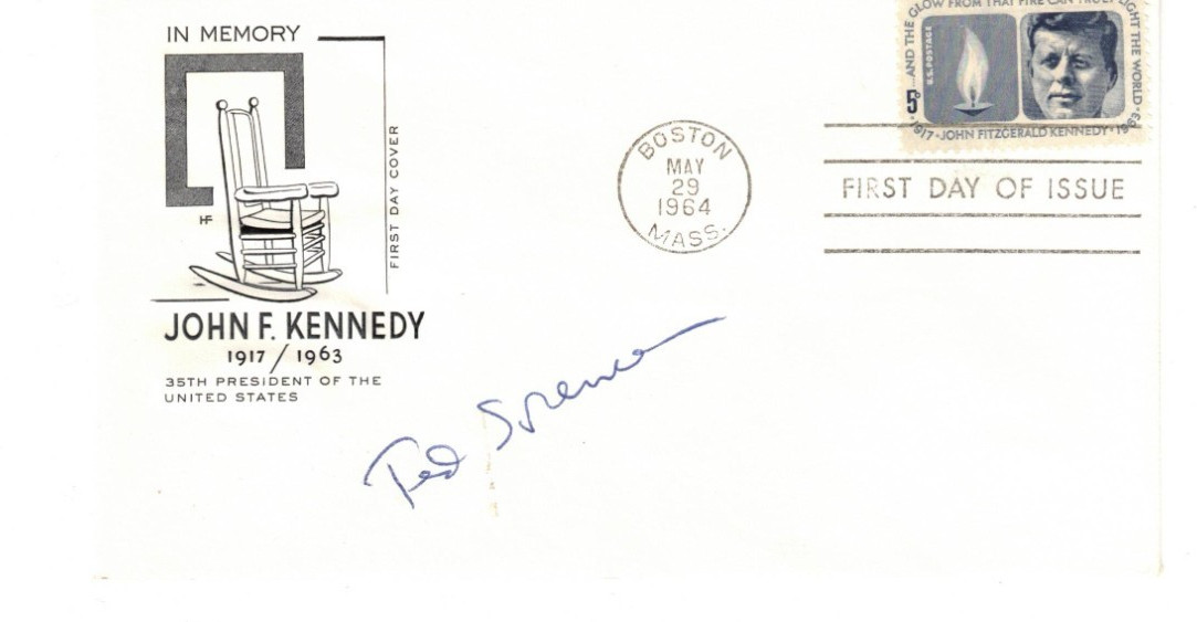 AUTOGRAPH OF TED SORENSEN JFK\'S SPEECH WRITER ON KENNEDY COVER