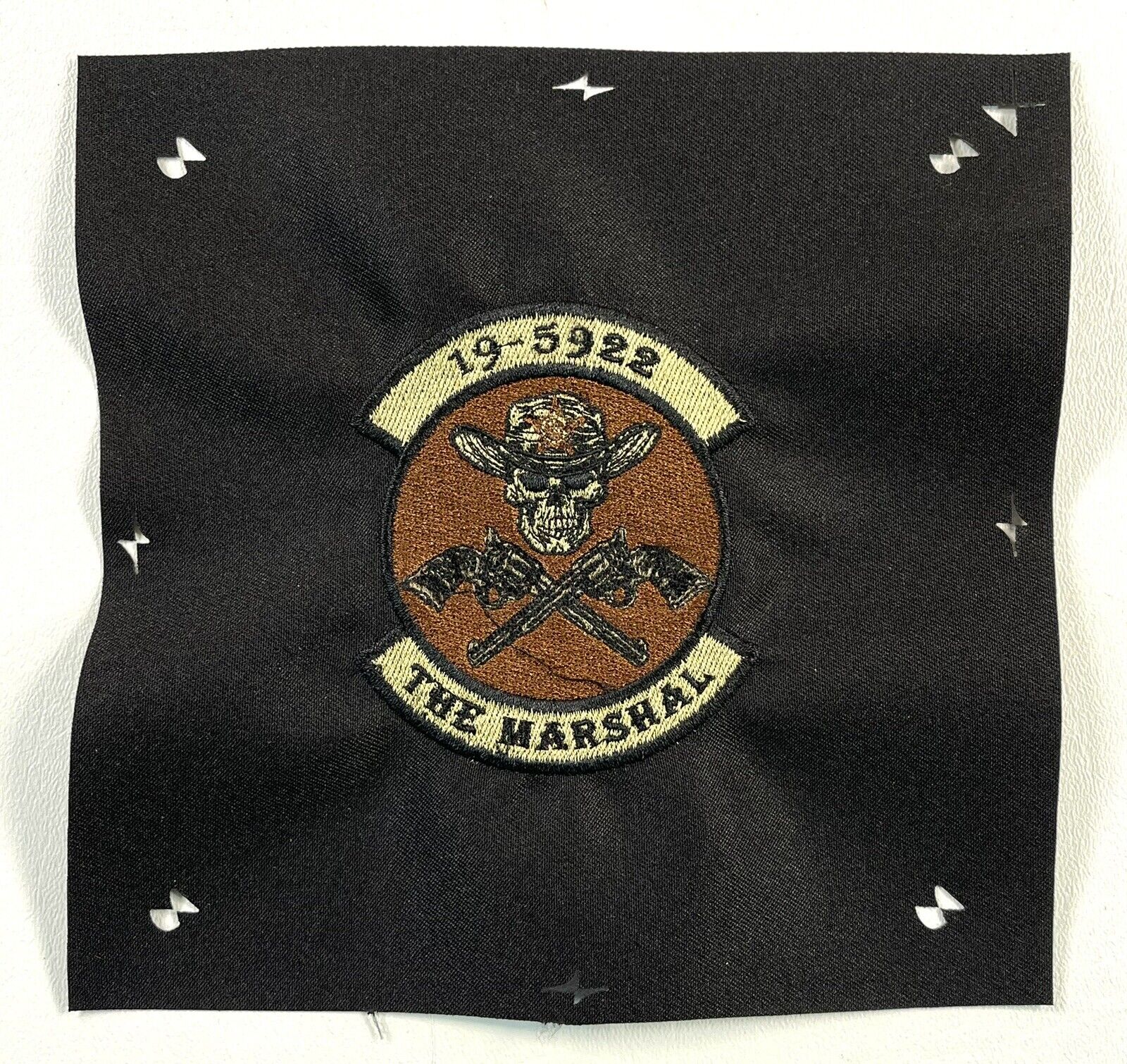 US Army The Marshal 19-5922 Skull Security Force Rare Prototype Stitched Patch