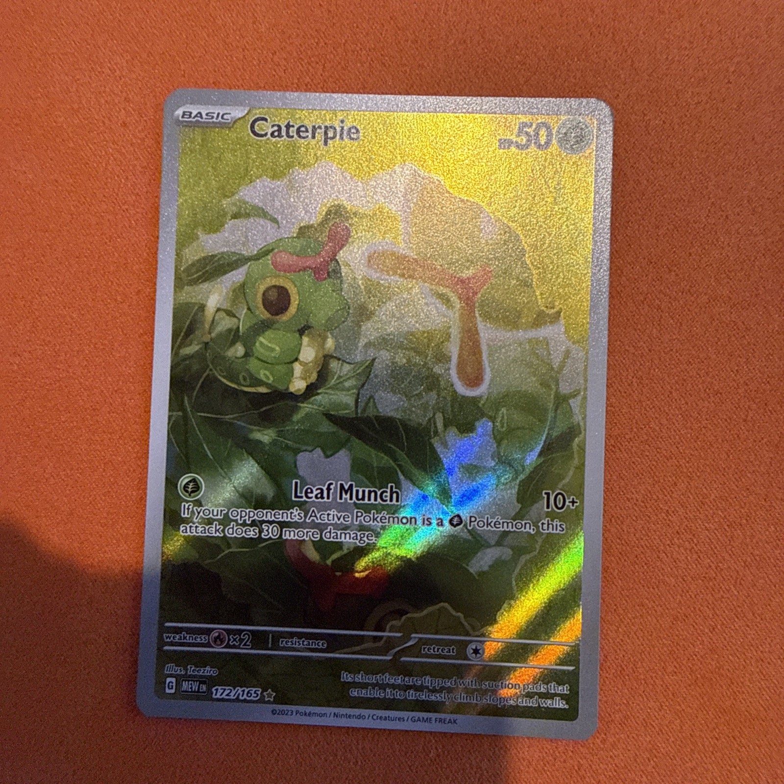 Pokémon TCG Caterpie 007/159 Crown Zenith Common Reverse Holo English 2023 50 HP