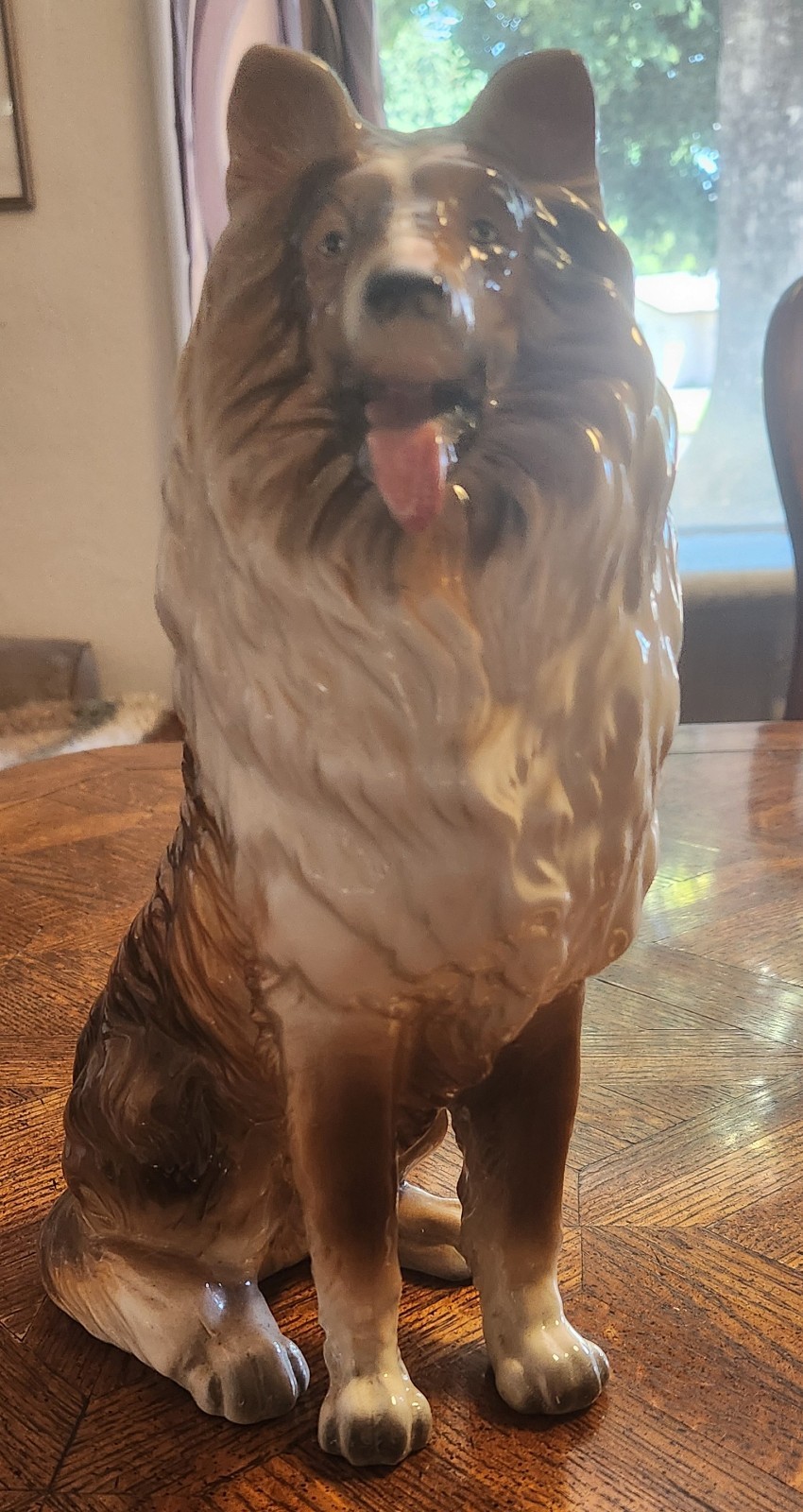 Vintage Collie Sheltie Dog Statue 12\