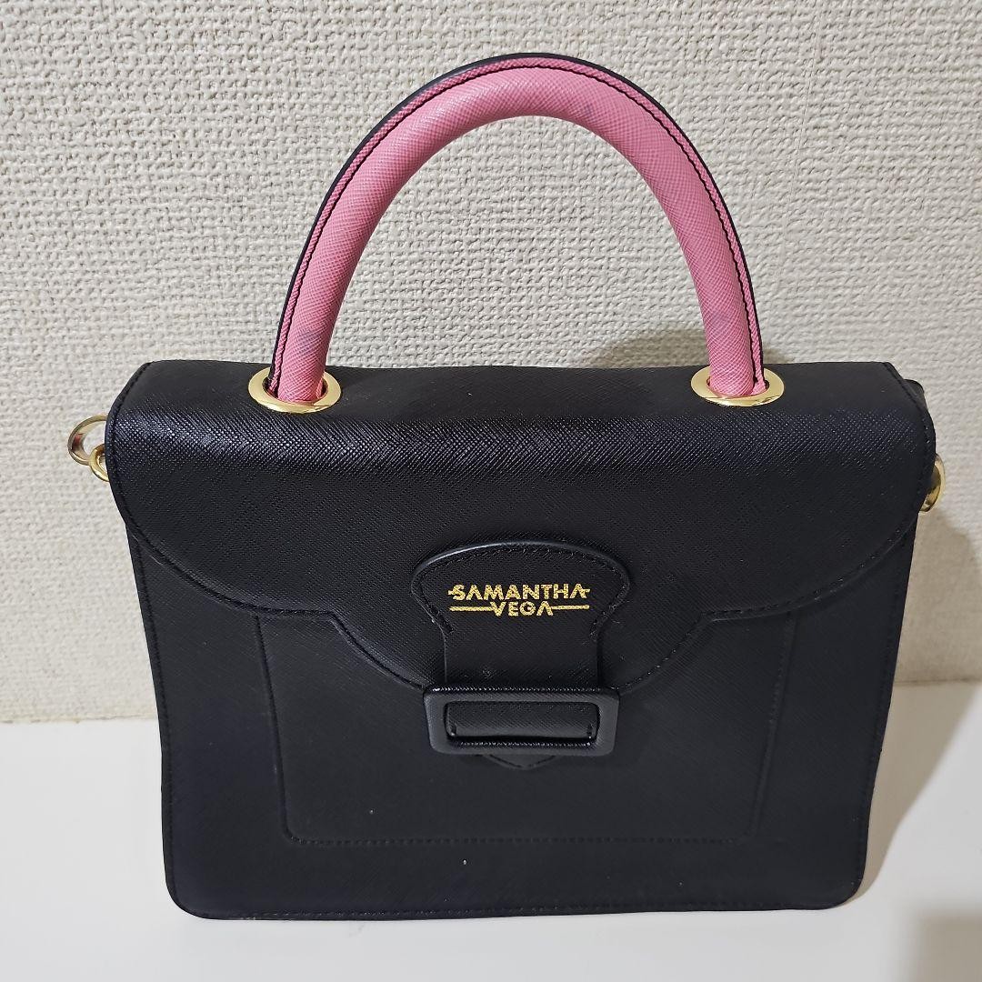 Barbie x Samantha Vega Shoulder Bag Black Pink Faux Leather Collaboration