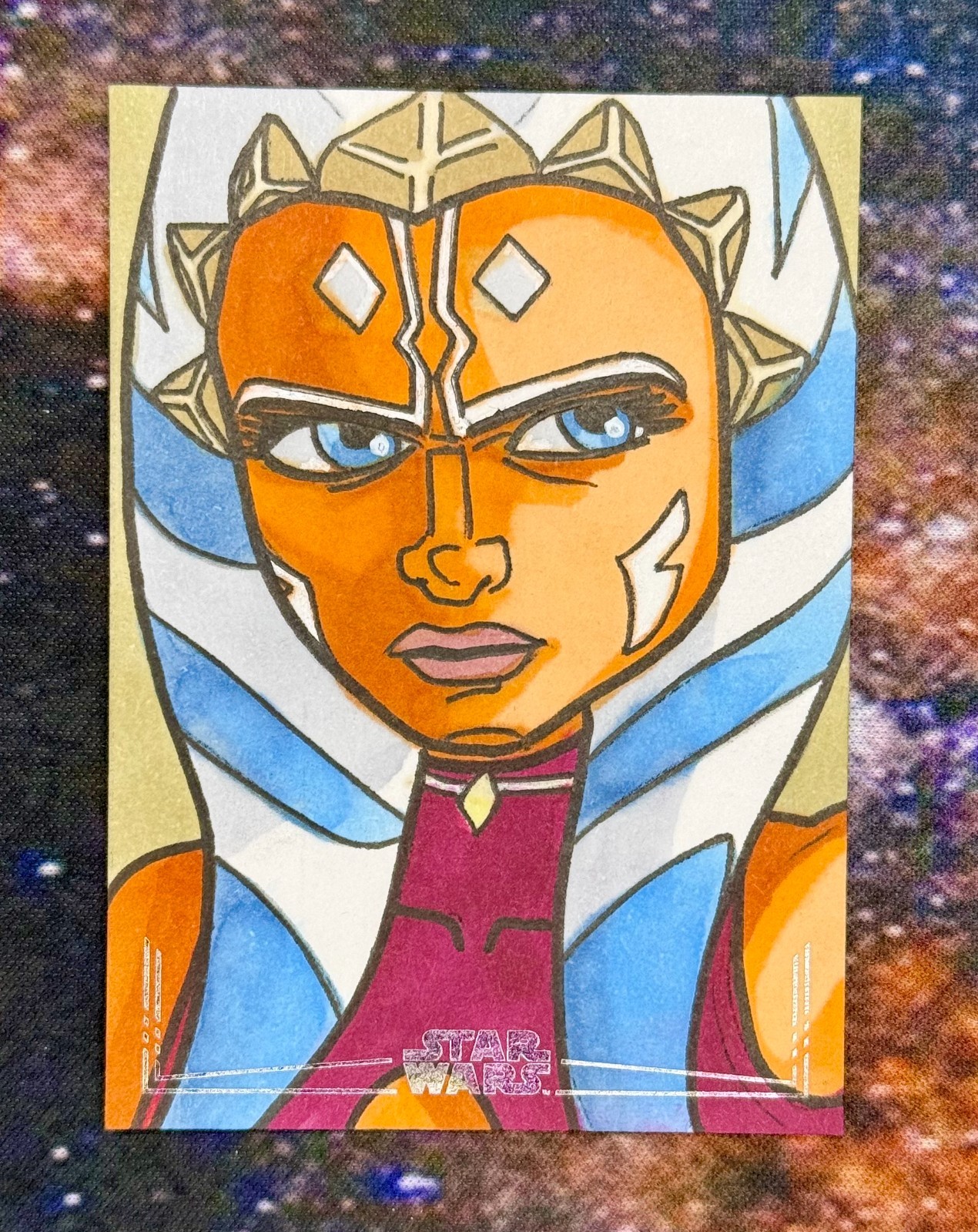 2026 Topps Star Wars Galaxy - Ahsoka Tano - Sketch - 1/1 - Nick Gribbon