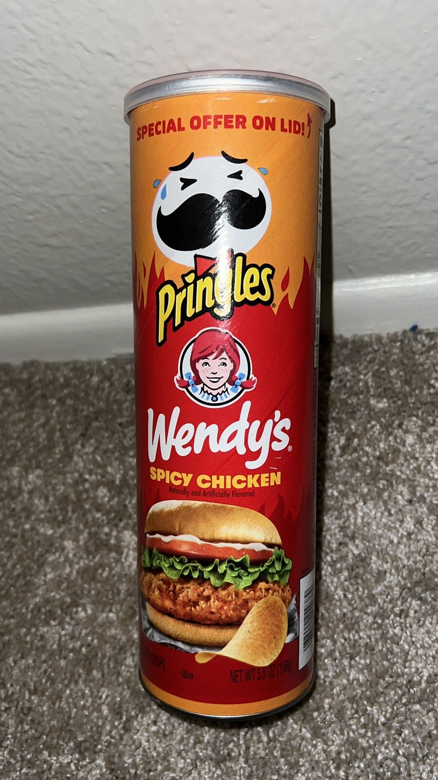 COLLECTORS ITEM RARE Wendy\'s Spicy Chicken Sandwich Can | Empty Can