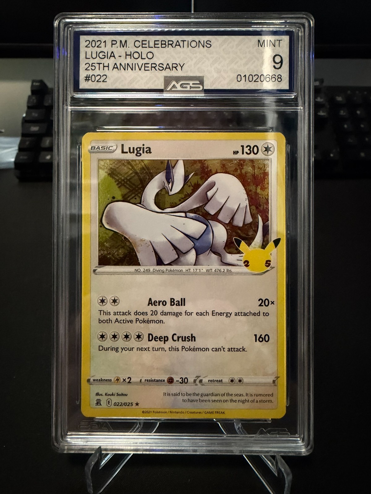 Lugia 022/025 2021 Celebrations 25th Anniversary Pokemon TCG AGS 9