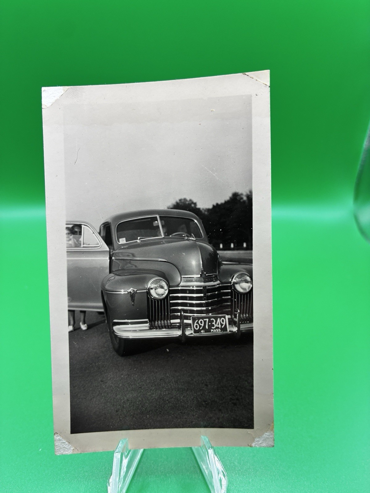 1941 Oldsmobile Vintage Photo Massachusetts License Plate 697-349 Antique Car