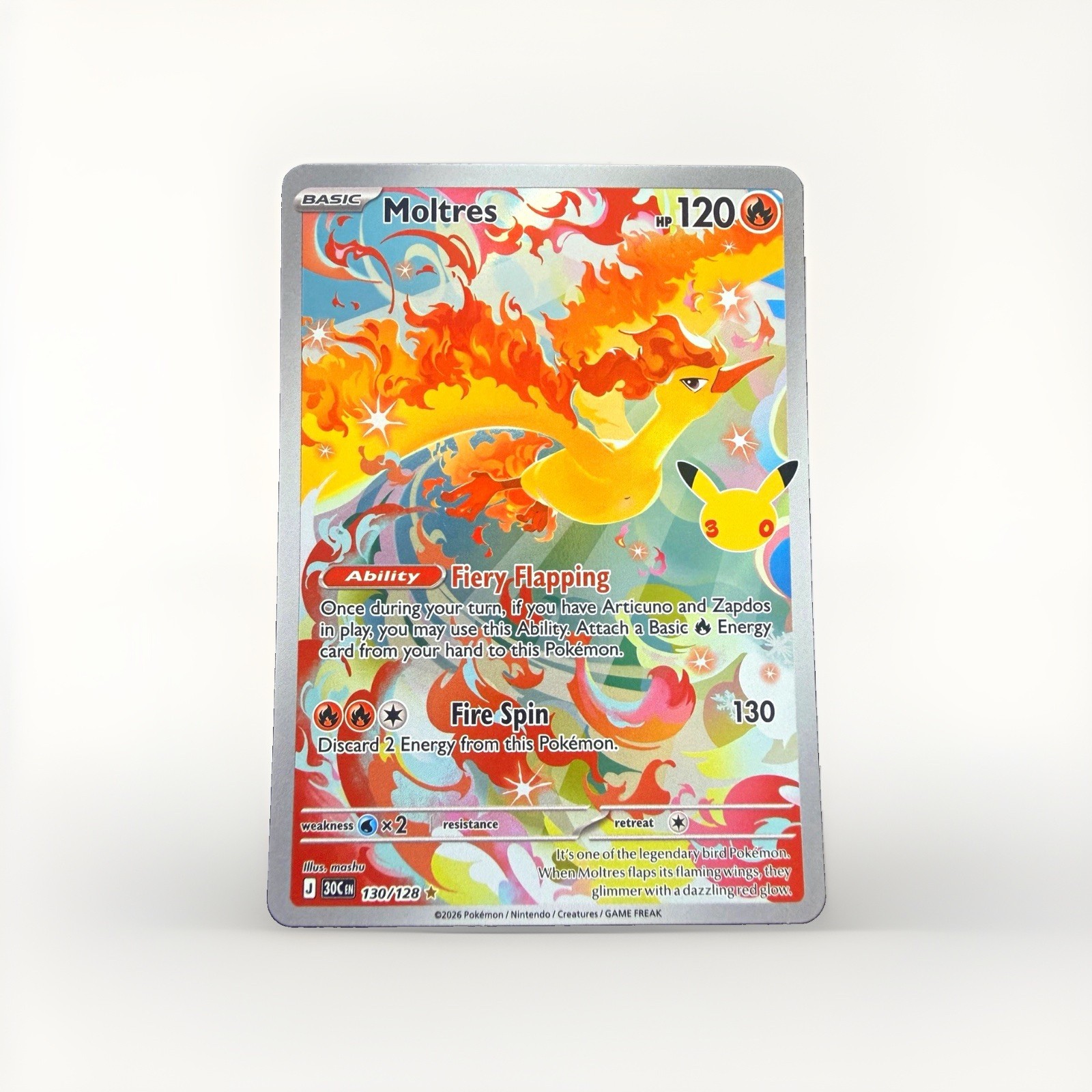 Pokemon TCG 30th Celebration Moltres 130/128