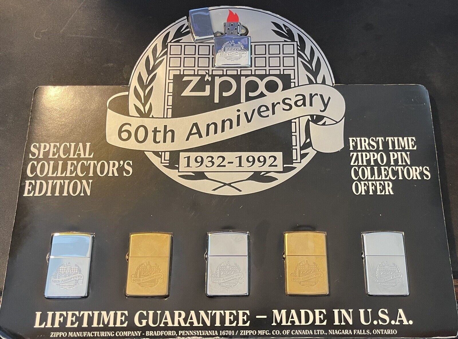 Zippo Collectable Gift Set 60th Anniversary 1932-1992 (6 Pieces) 