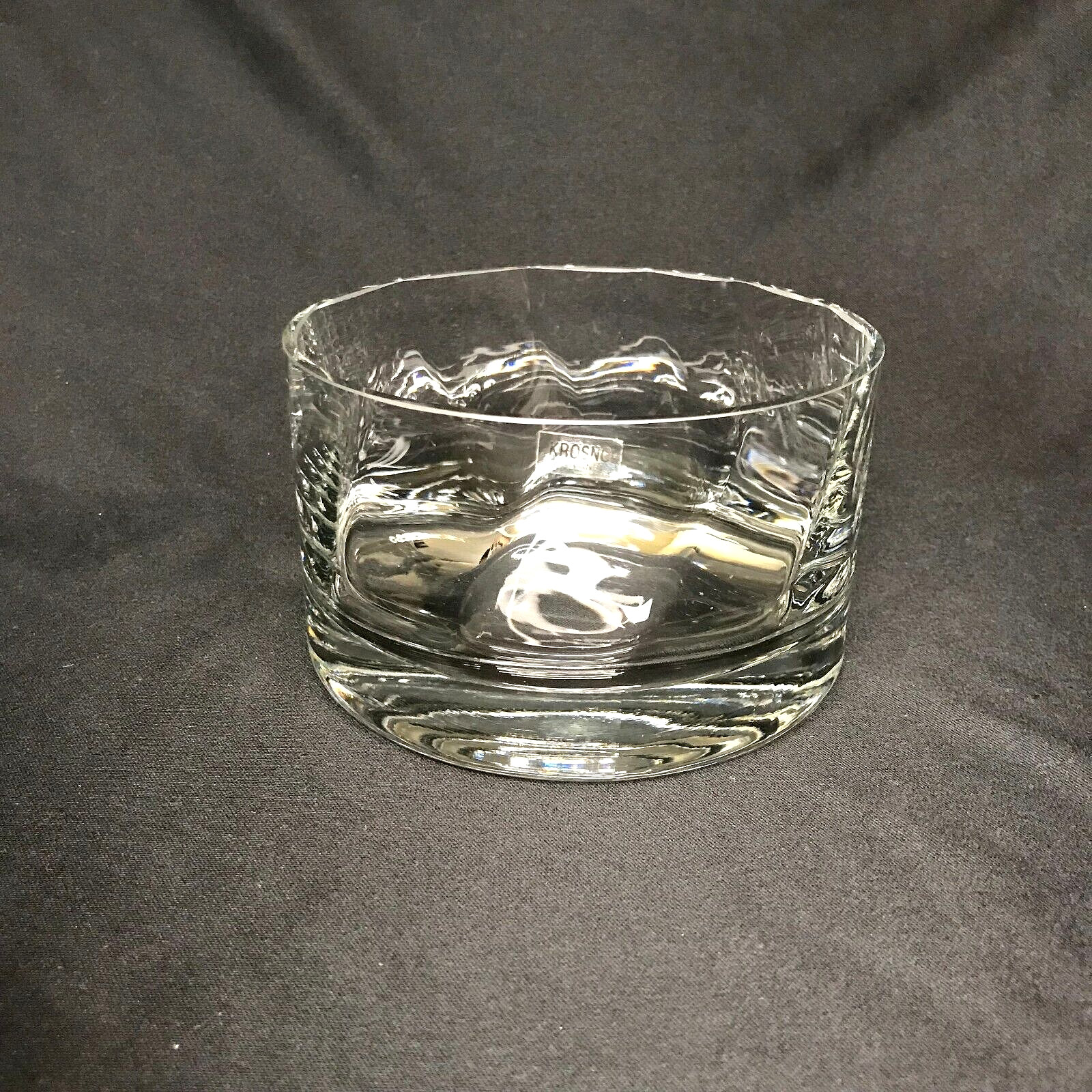 KROSNO Poland Clear Heavy Glass Candy Dish Bowl 5-1/8\