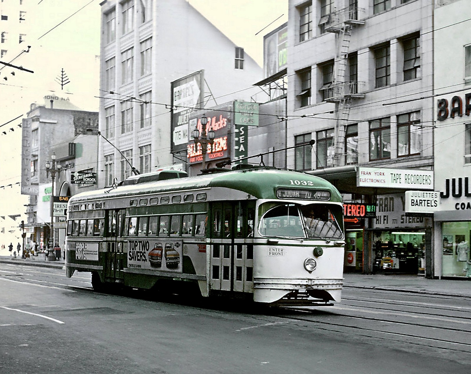 1970 Market St. San Francisco STREETCAR Photo (199-B)