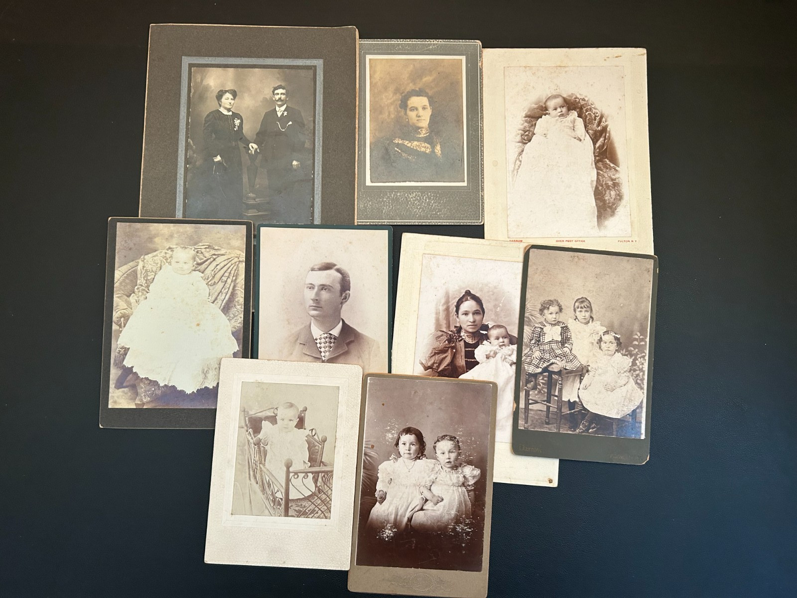 Antique Cabinet Cards. Lot of 9. Collector\'s Estate lot.
