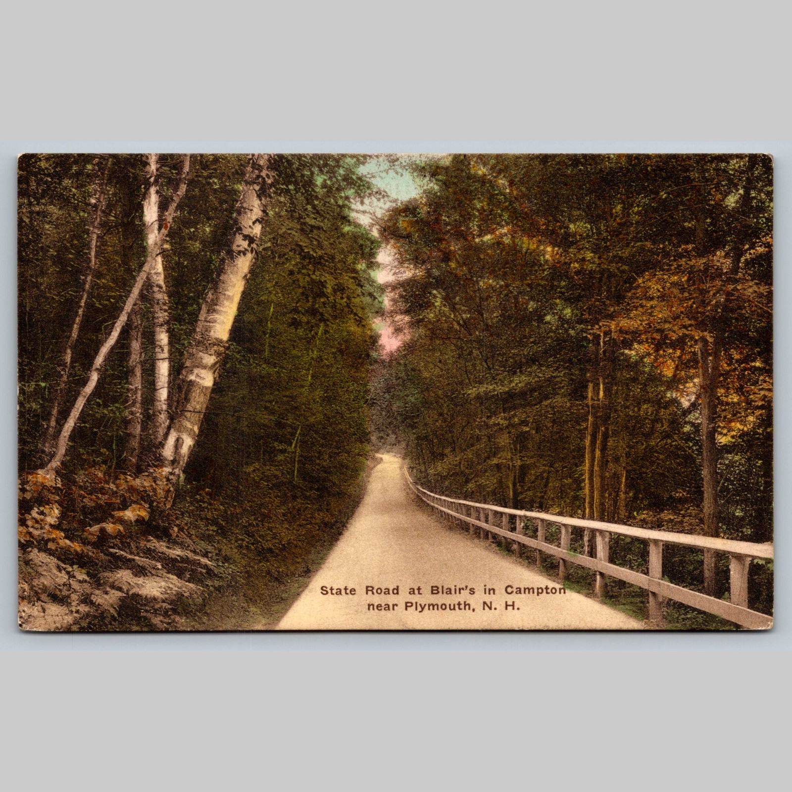 Postcard State Road at Blair\'s in Campton near Plymouth NH Postcard State Road at Blair\'s in Campton near Plymouth NH