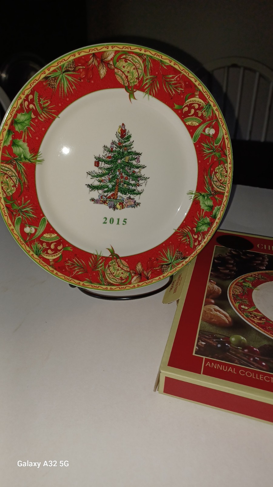 Spode Christmas Tree Annual Collector\'s Plate 2015 Limited Edition In Box 8 Inch