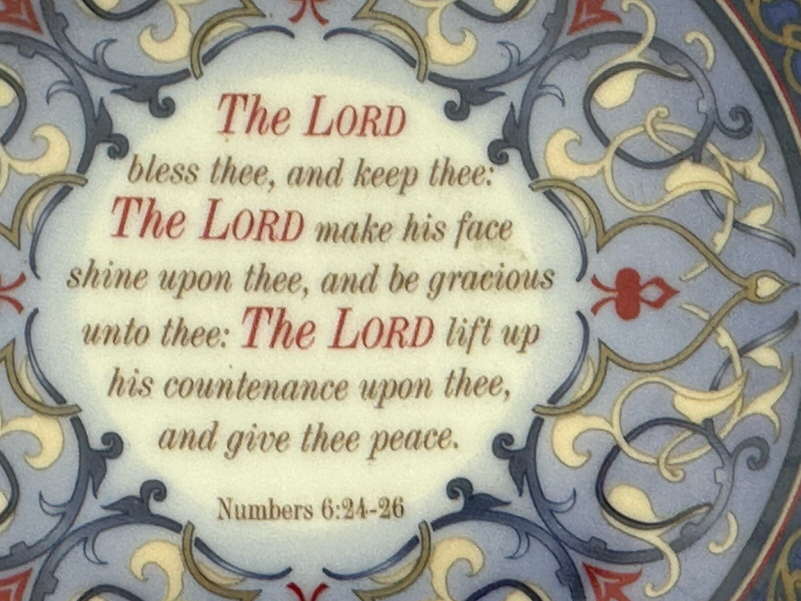Thanksgiving Jesus Prayer Plate Lord Bless Bible Verse Friend Christ Home Decor