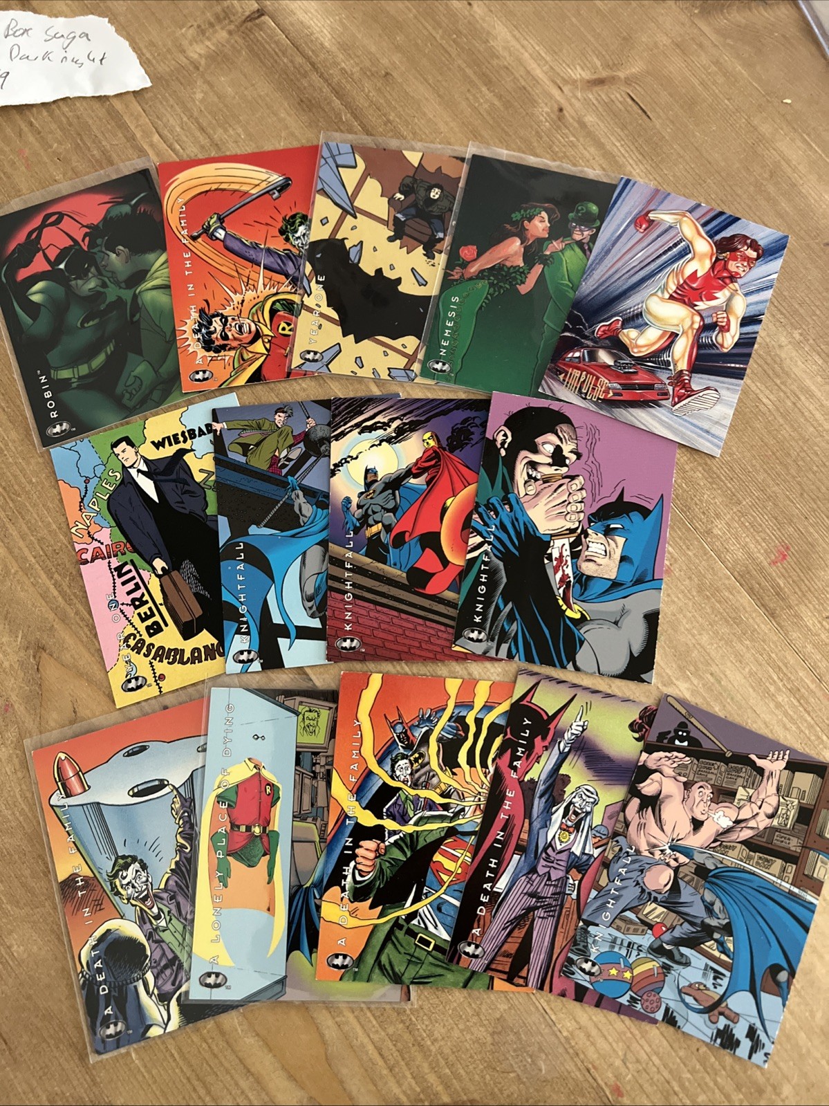 1994 SkyBox Batman Saga of the Dark Knight 11 Card Lot Knightfall Death in Famil