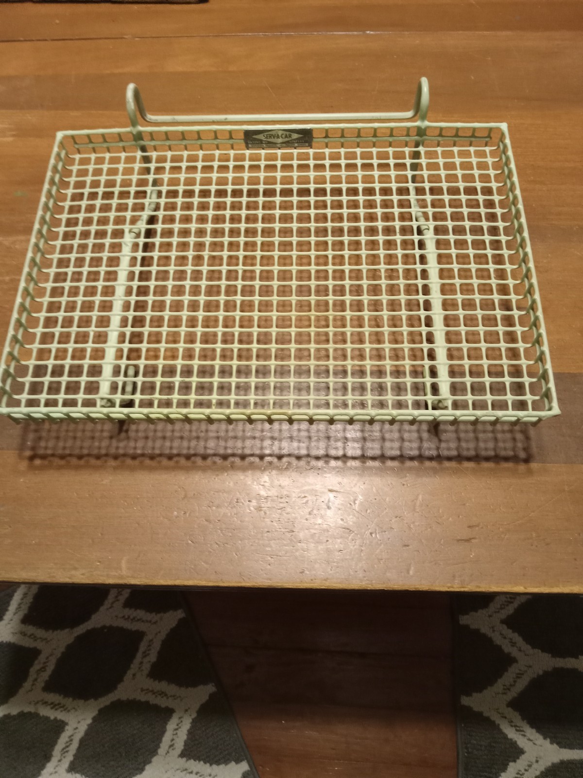 Vintage Serv-a-Car Drive In Car Hop Green Wire Window Tray Parsons Kansas