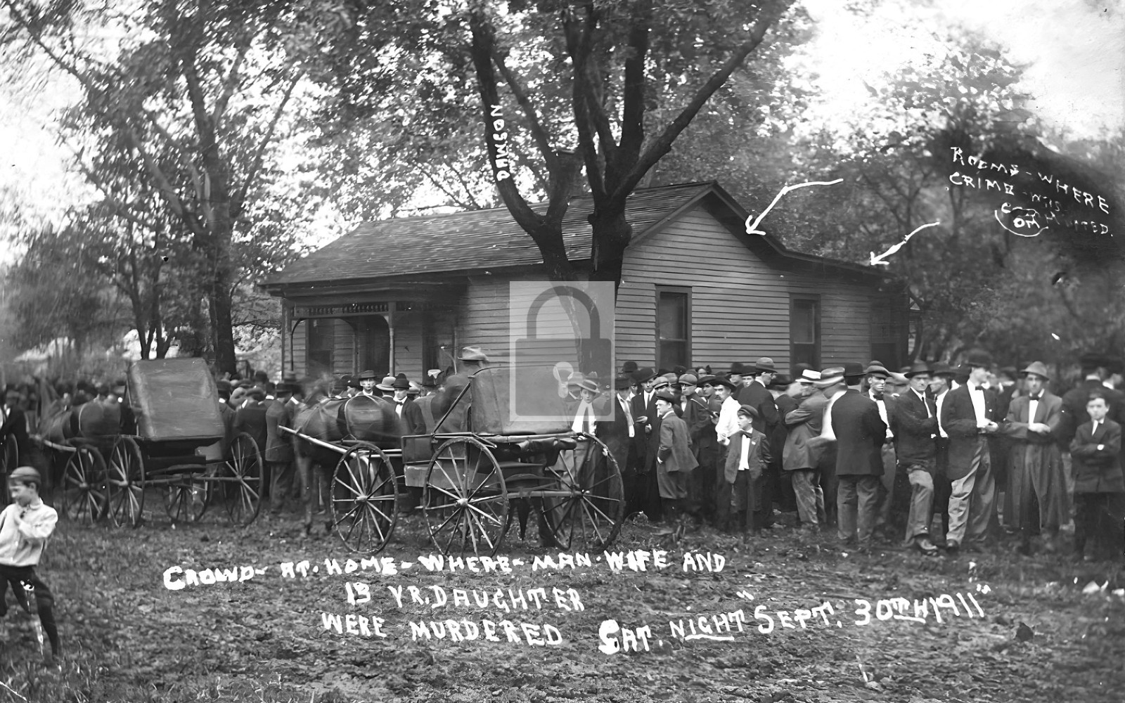 Murder Scene Residence Monmouth Illinois IL - Reprint