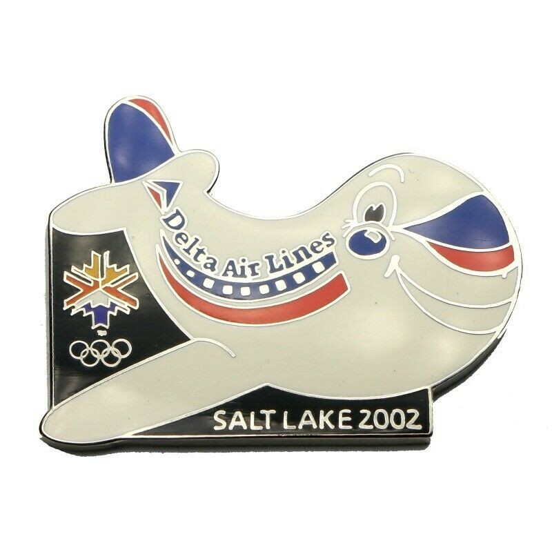 2002 Salt Lake City Winter Olympics Delta Air Lines Jet Airplane Lapel Pin
