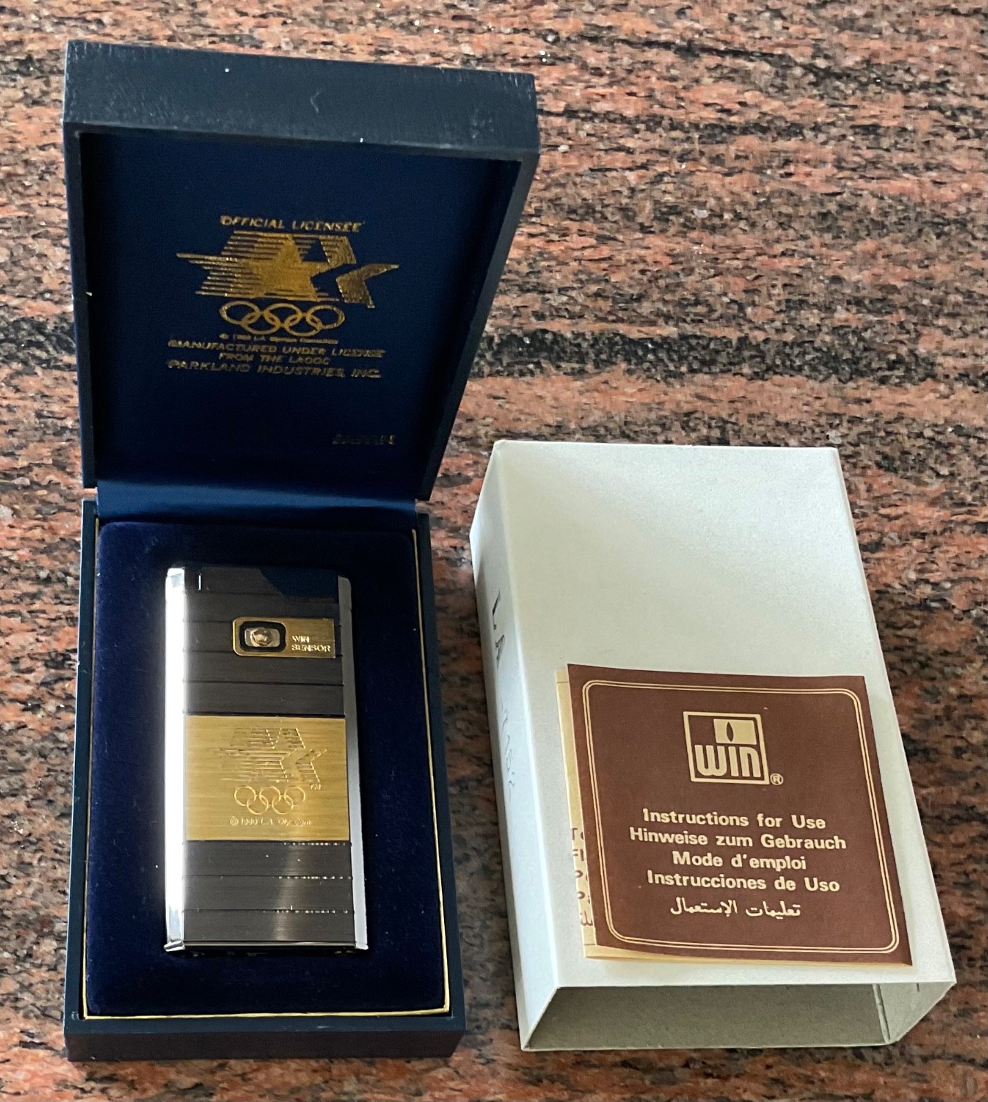 Vintage NOS Win 7100 Touch Sensor Lighter / 1984 LA Olympic. / Working.