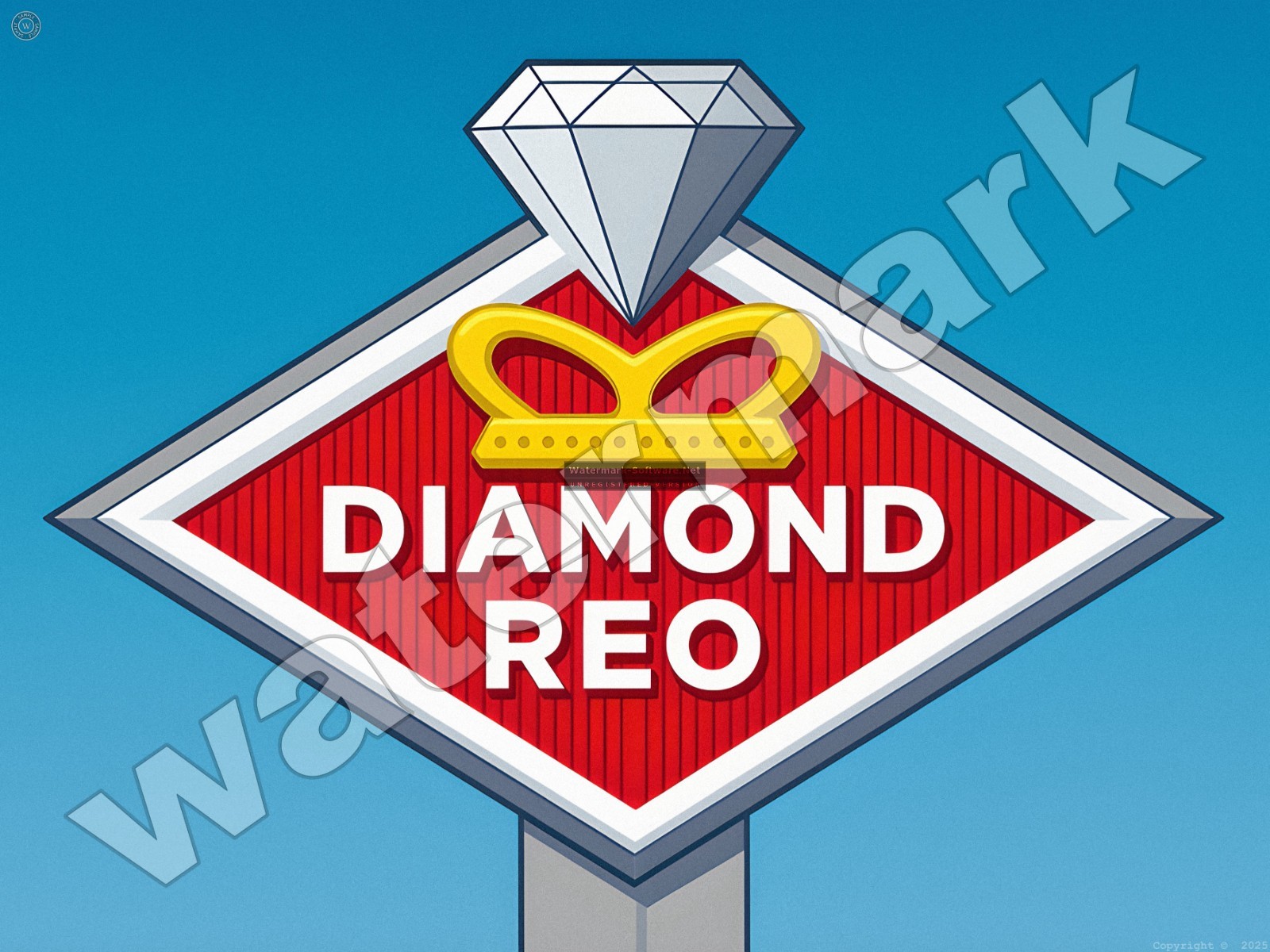 Diamond REO Dealer Metal Sign 3 Sizes to Choose From