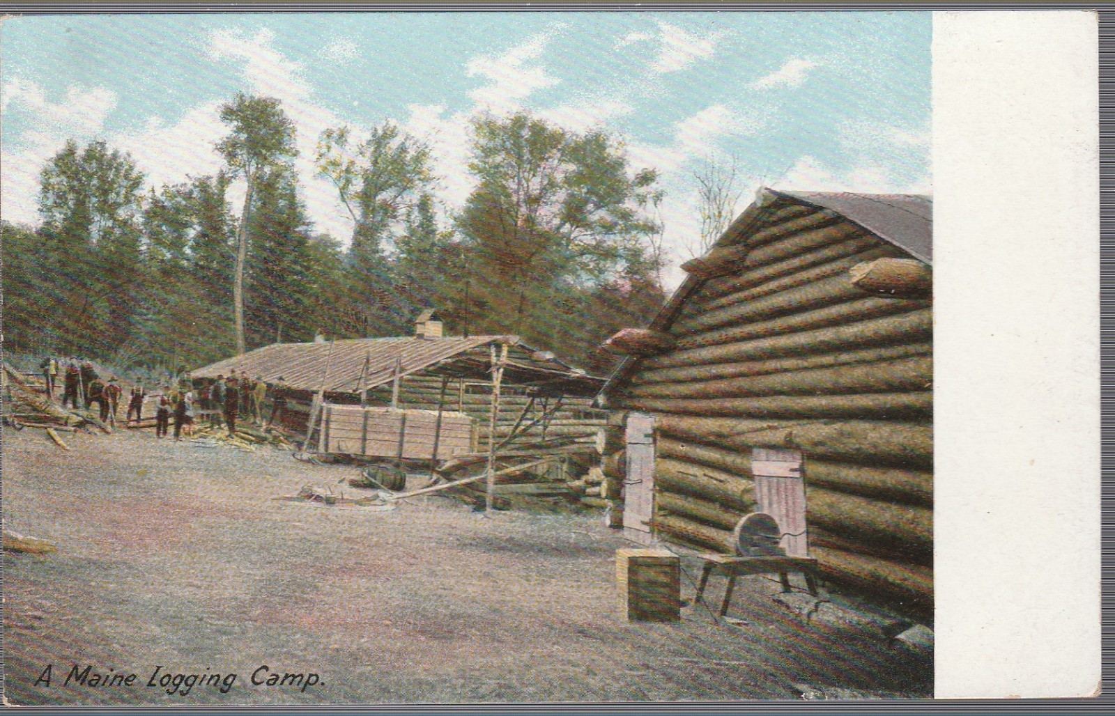 Maine ME postcard - Logging Camp 1907-1915 unused