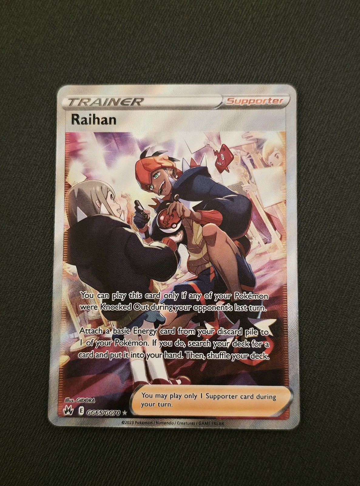 Pokémon Crown Zenith Galarian Gallery | Raihan Ultra Rare GG65/GG70 | NM