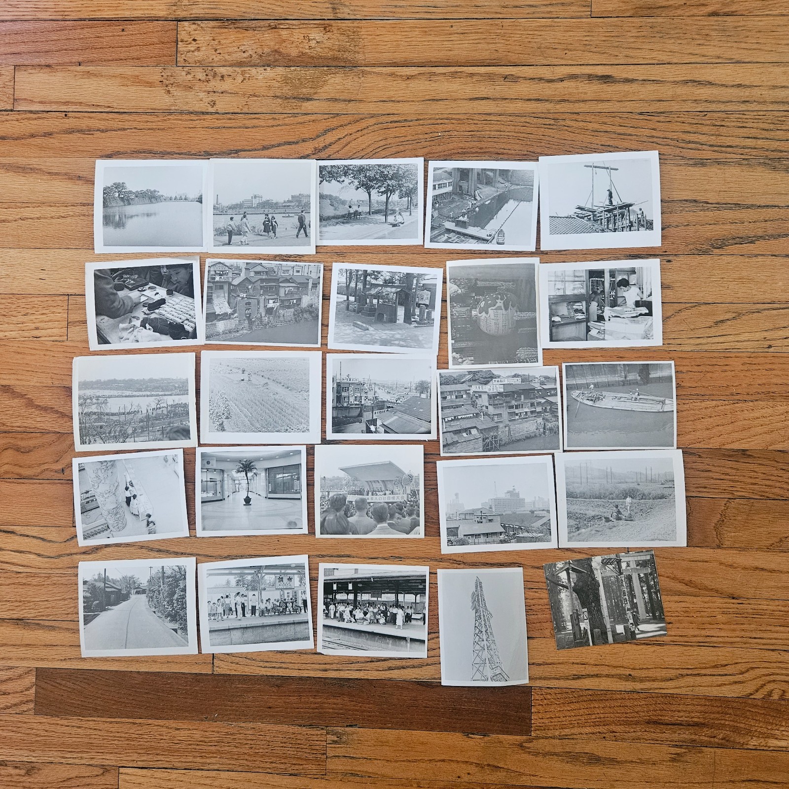 VINTAGE 1960'S SET OF PHOTOS OF TOKYO OSAKA JAPAN CITYSCAPES SKYLINES PEOPLE