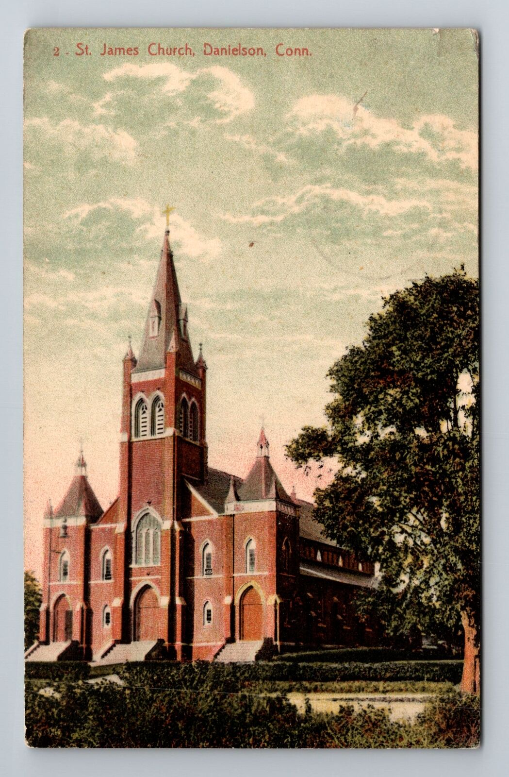 Danielson CT-Connecticut, St James Church, Religion, Vintage c1910 Postcard