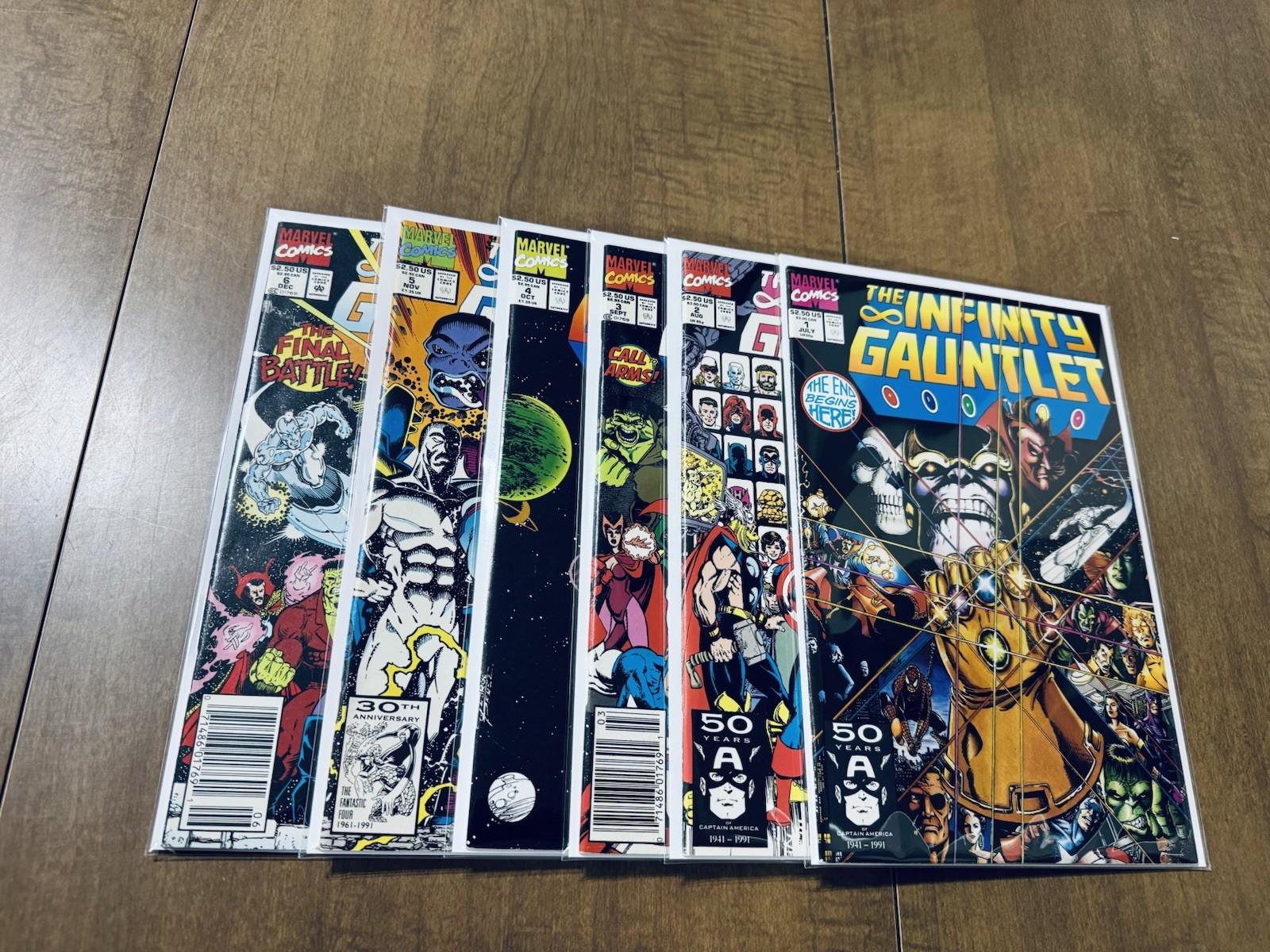 Marvel Comics The Infinity Gauntlet #1 - # 6 The Complete Series 1991