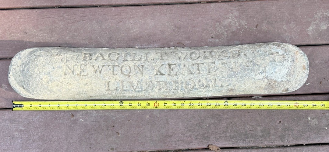 Civil War Era Lead Ingot Newton Keates Liverpool Modern Greece Blockade Runner 