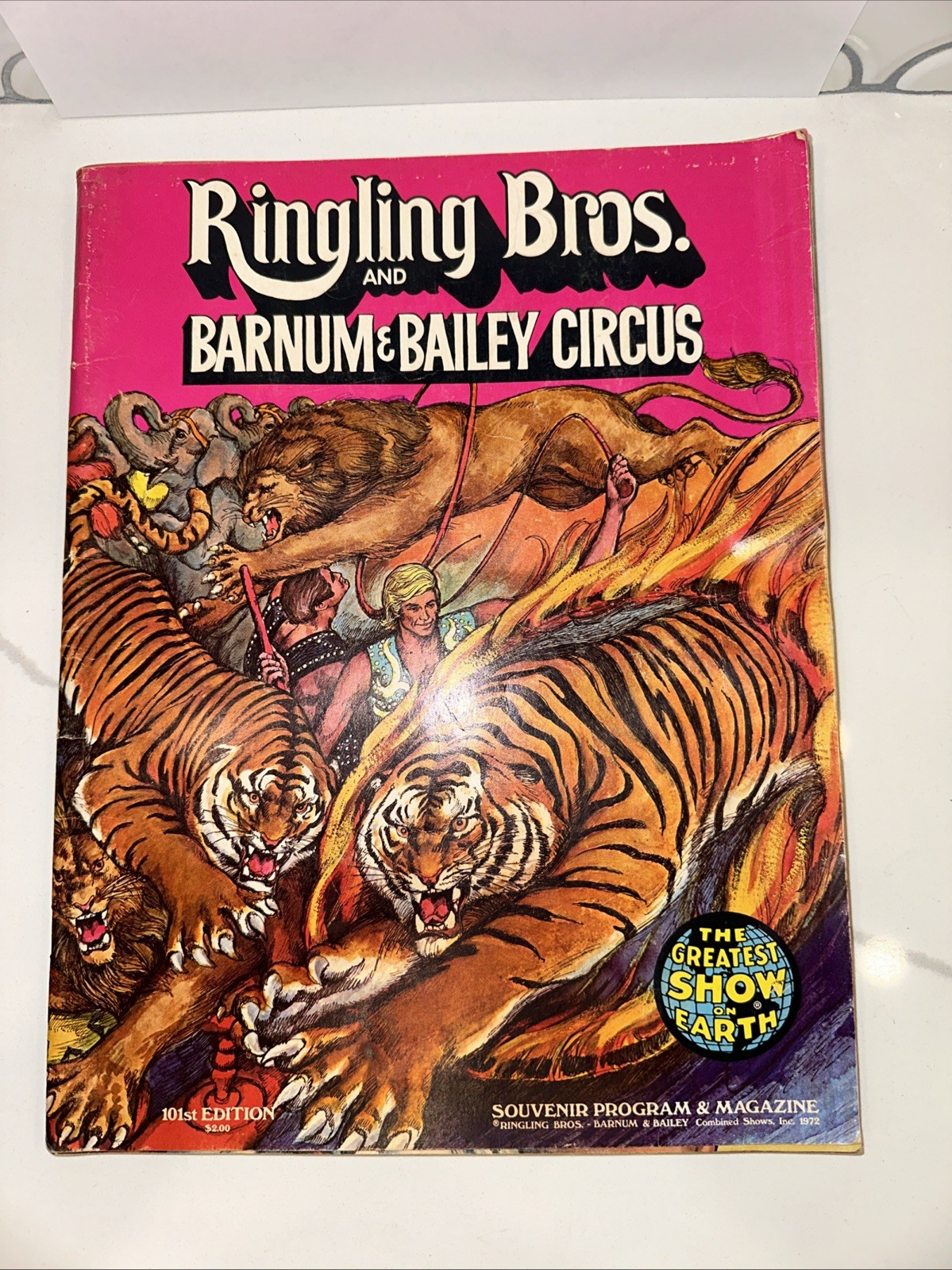Vintage 1972 Ringling Bros & Barnum & Bailey 101st Edition Souvenir Program