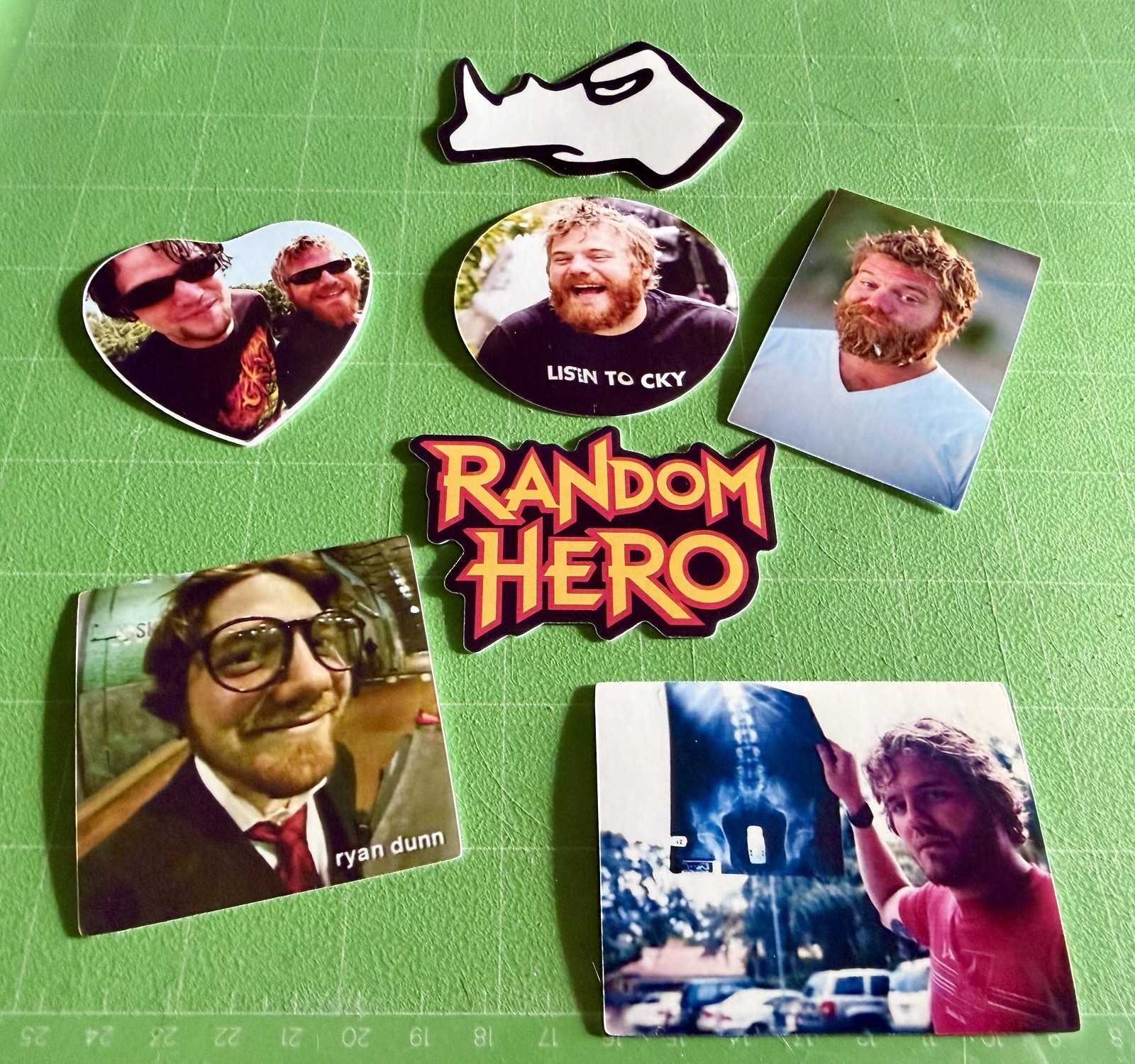 ryan dunn random hero cky  - Set of 7 Stickers