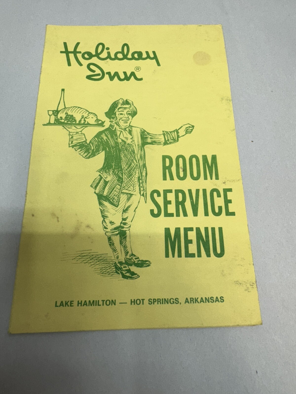 holiday inn room service menu Lake Hamilton Hot Springs Arkansas